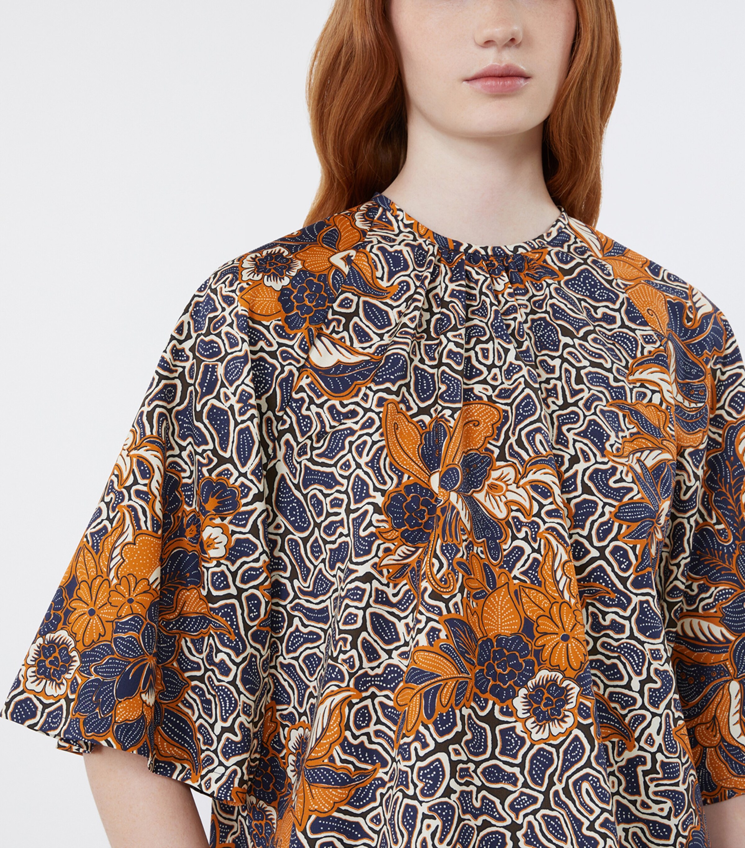 Weekend Max Mara Womens Cotton Floral Blouse Navy Image 6