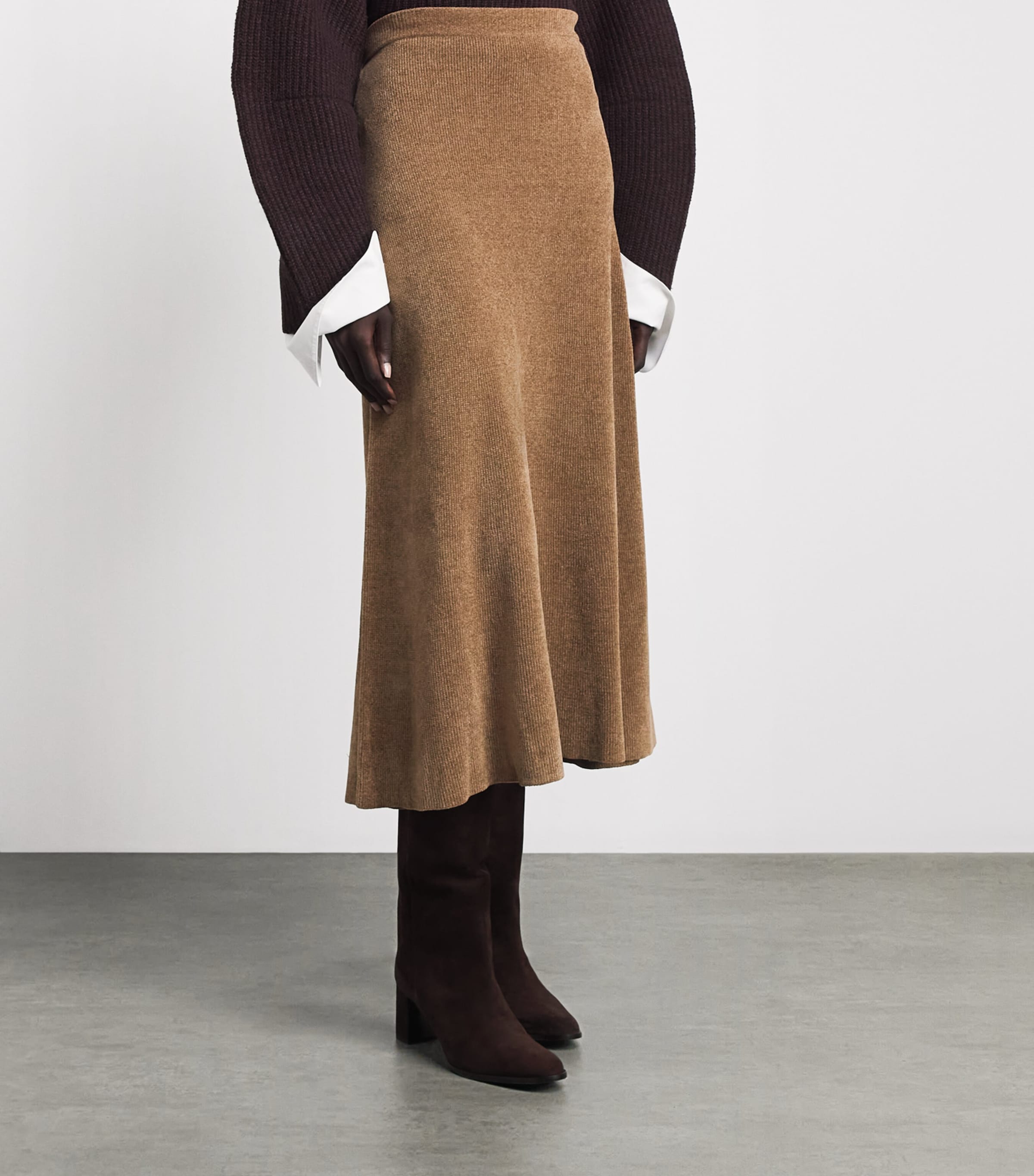 Gabriela Hearst Womens Silk Muir Midi Skirt Cml Camel Image 4