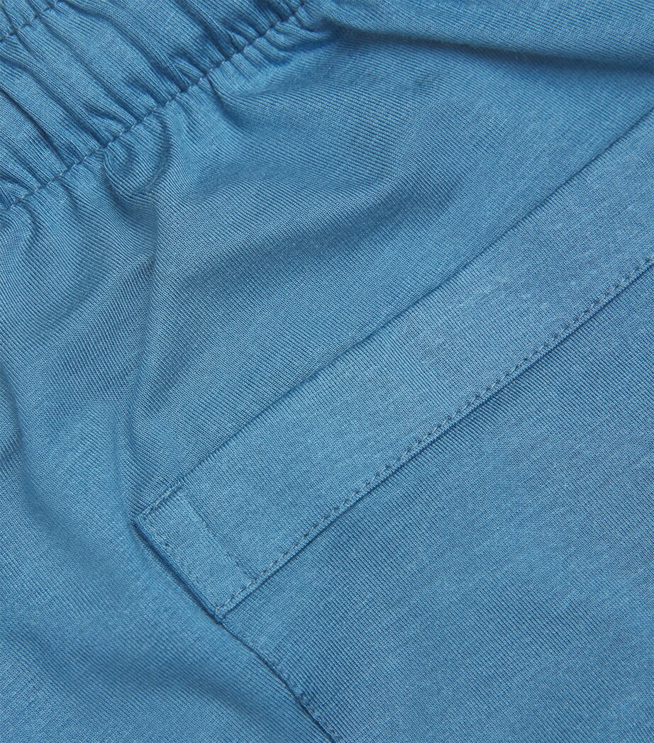 Derek Rose Mens Basel Lounge Shorts Blue Image 5