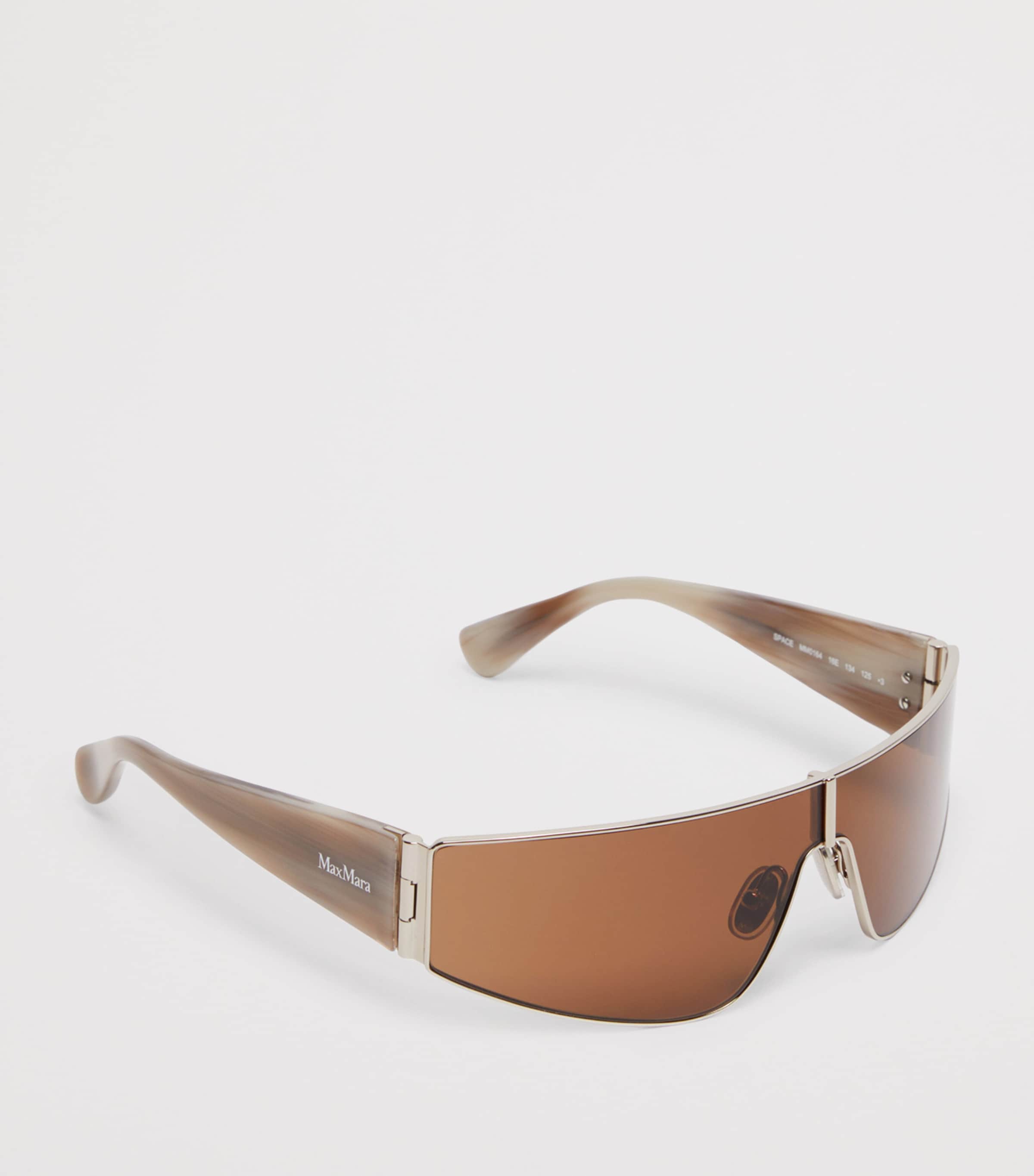 Metal Shield Sunglasses BROWN Image 2