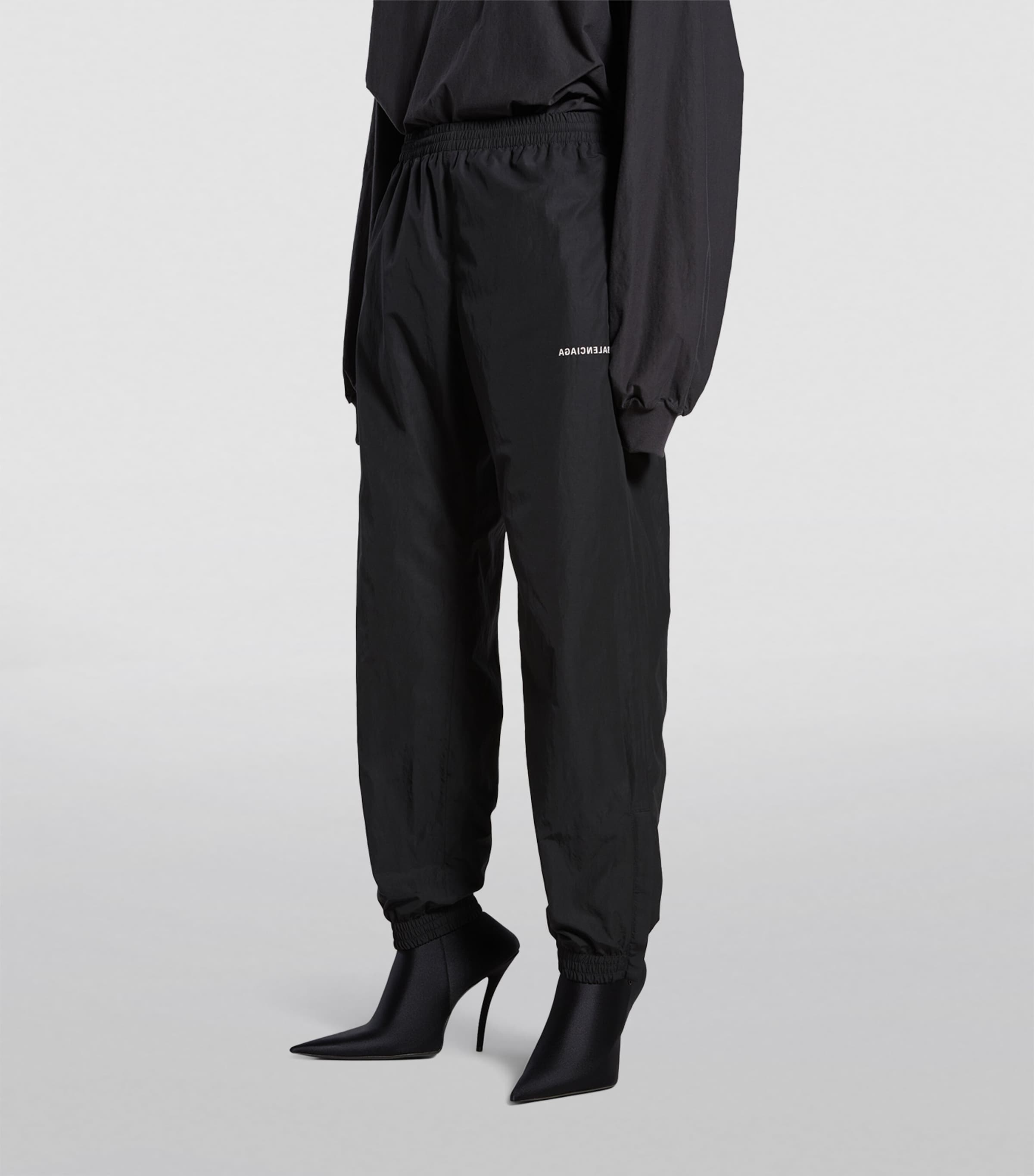 Balenciaga Black Logo Track Pants | Harrods US