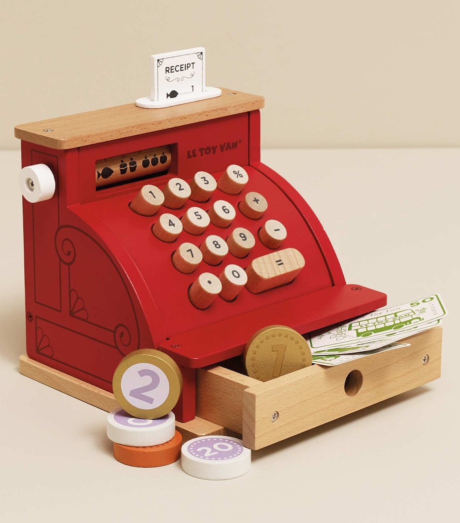 Le Toy Van Wooden Shop Till - Cash Register & Money Image 4