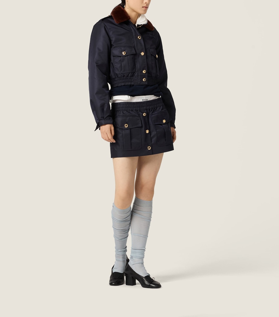 Miu Miu Womens Technical Gazar Bomber Jacket Image 2