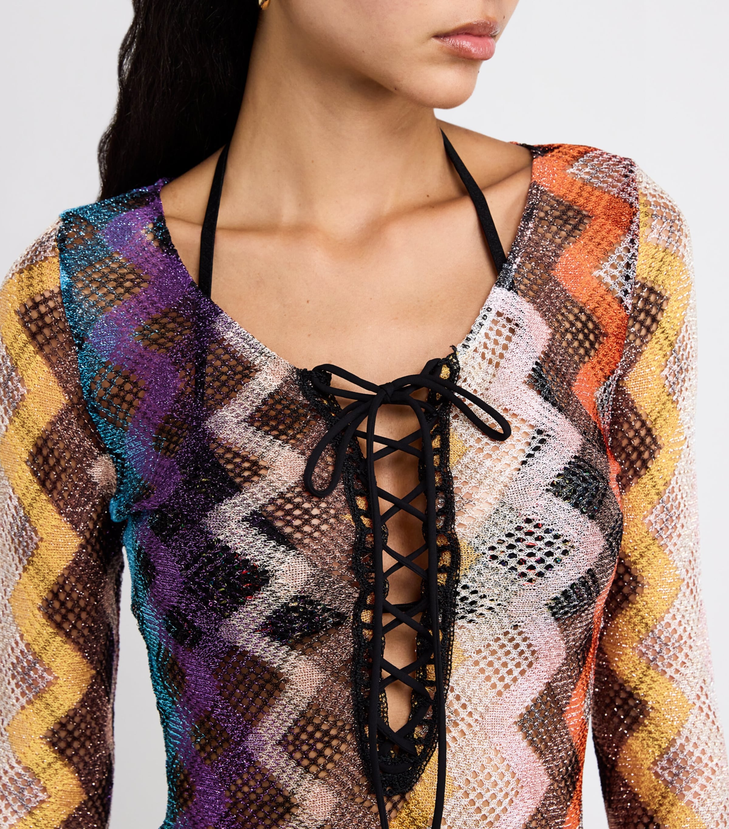 MISSONI SAKCPMD91400001 関税送料込 Missoni Zigzag Lace-Detail Kaftan | Harrods US