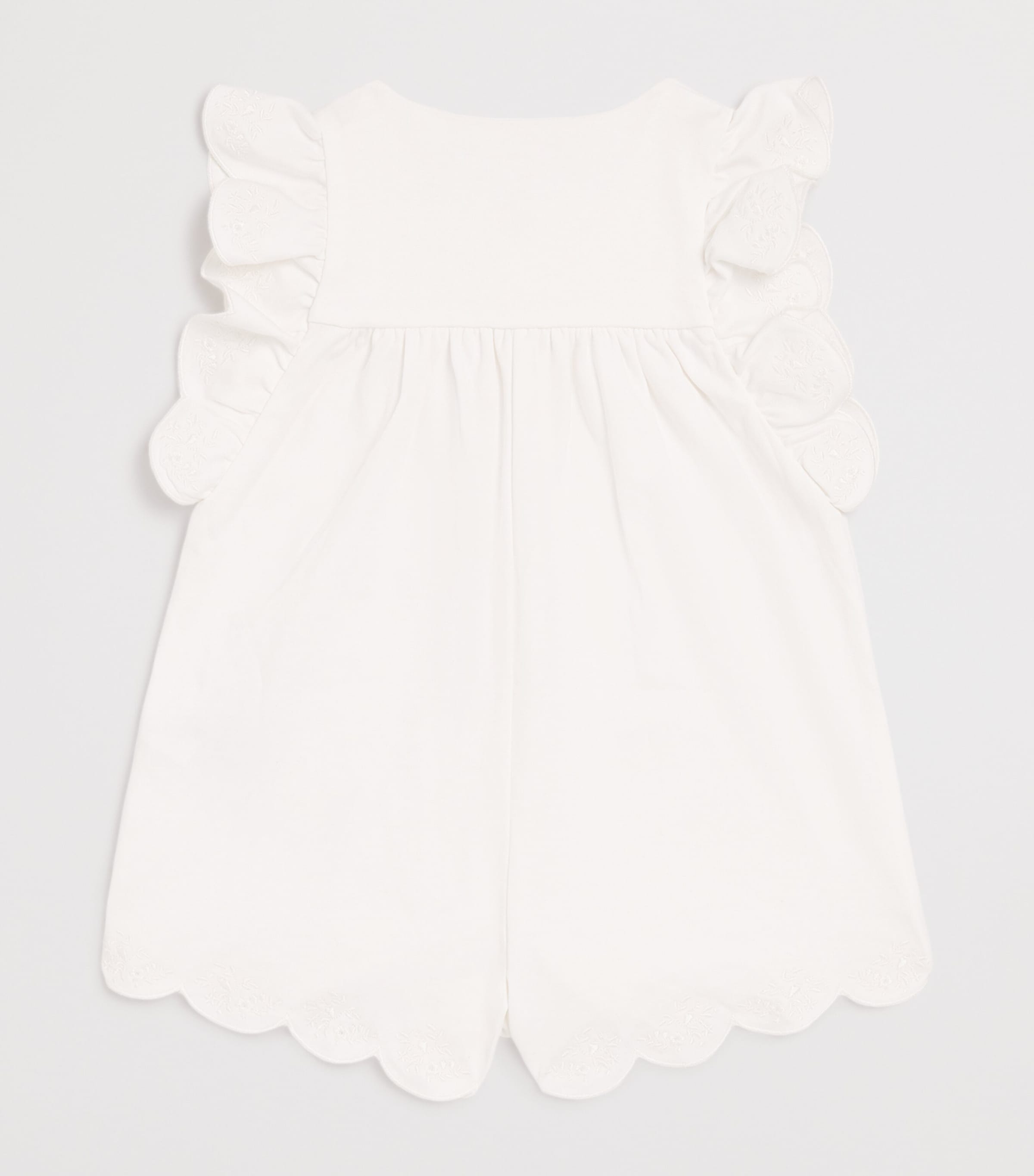 Chloé Kids Jersey Embroidered Playsuit (6-36 Months) Image 2