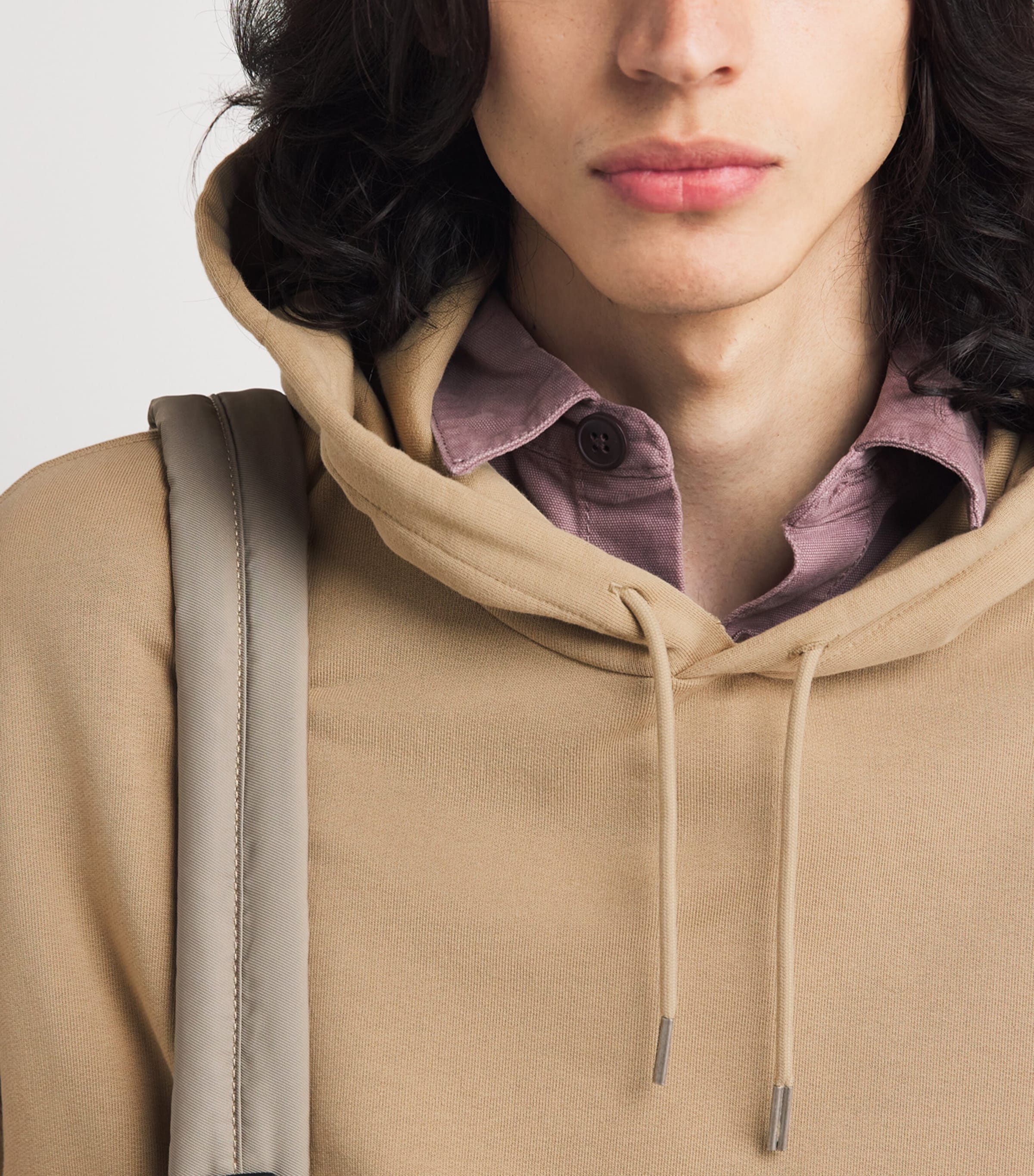 Canada Goose Mens Organic Cotton Tonal Rove Hoodie Ecru Beige Image 6