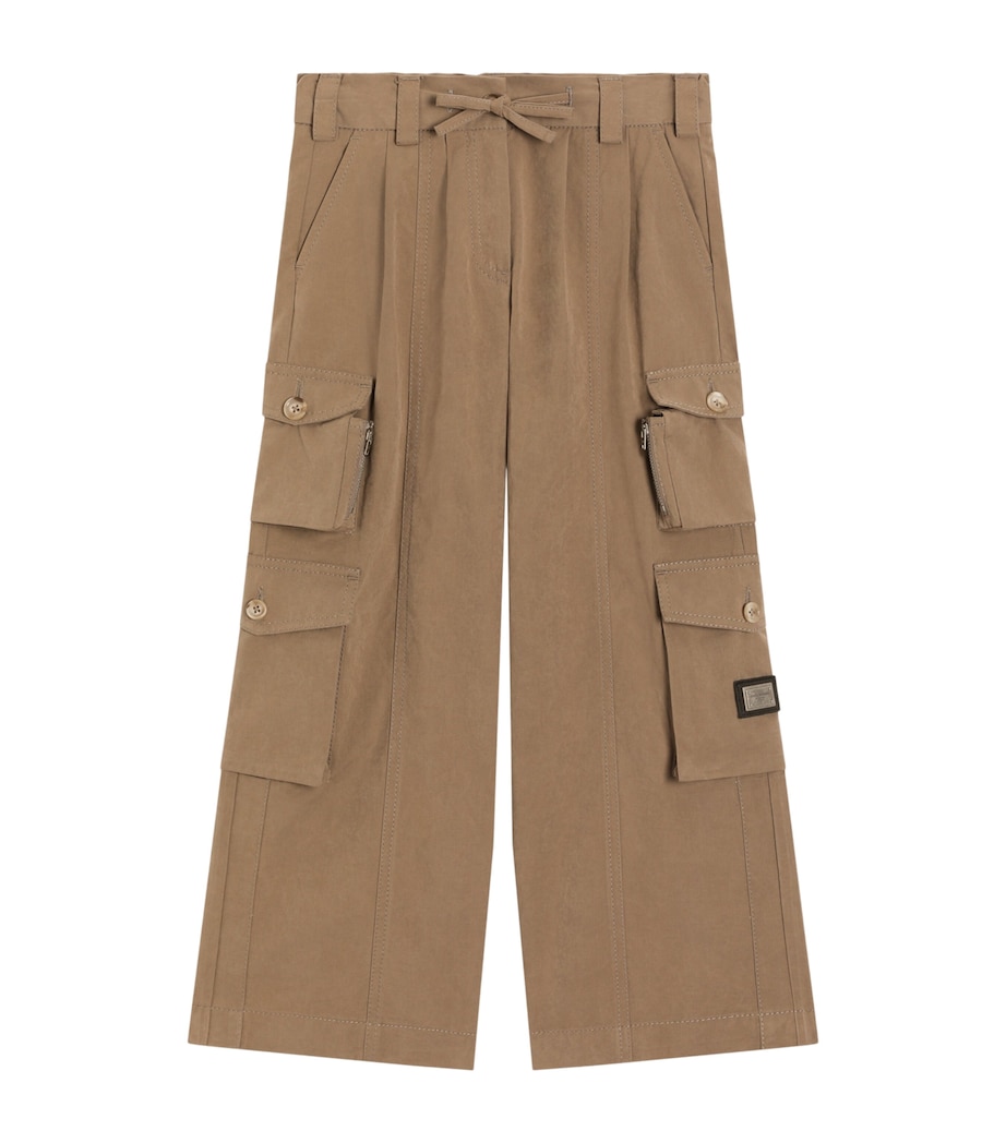 Dolce&Gabbana Kids Drawstring Cargo Trousers (8-12+ Years) Cord Image 1