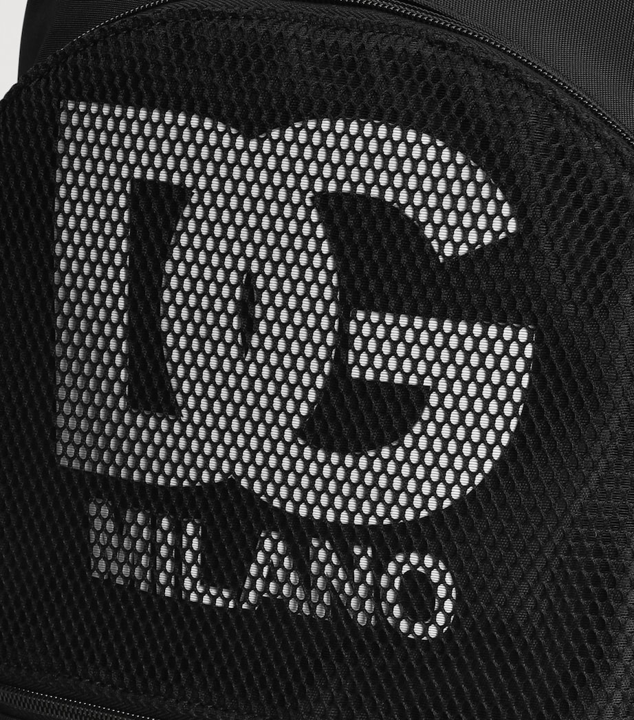 Mesh Logo Backpack 8B939-BLACK/WHITE Image 5