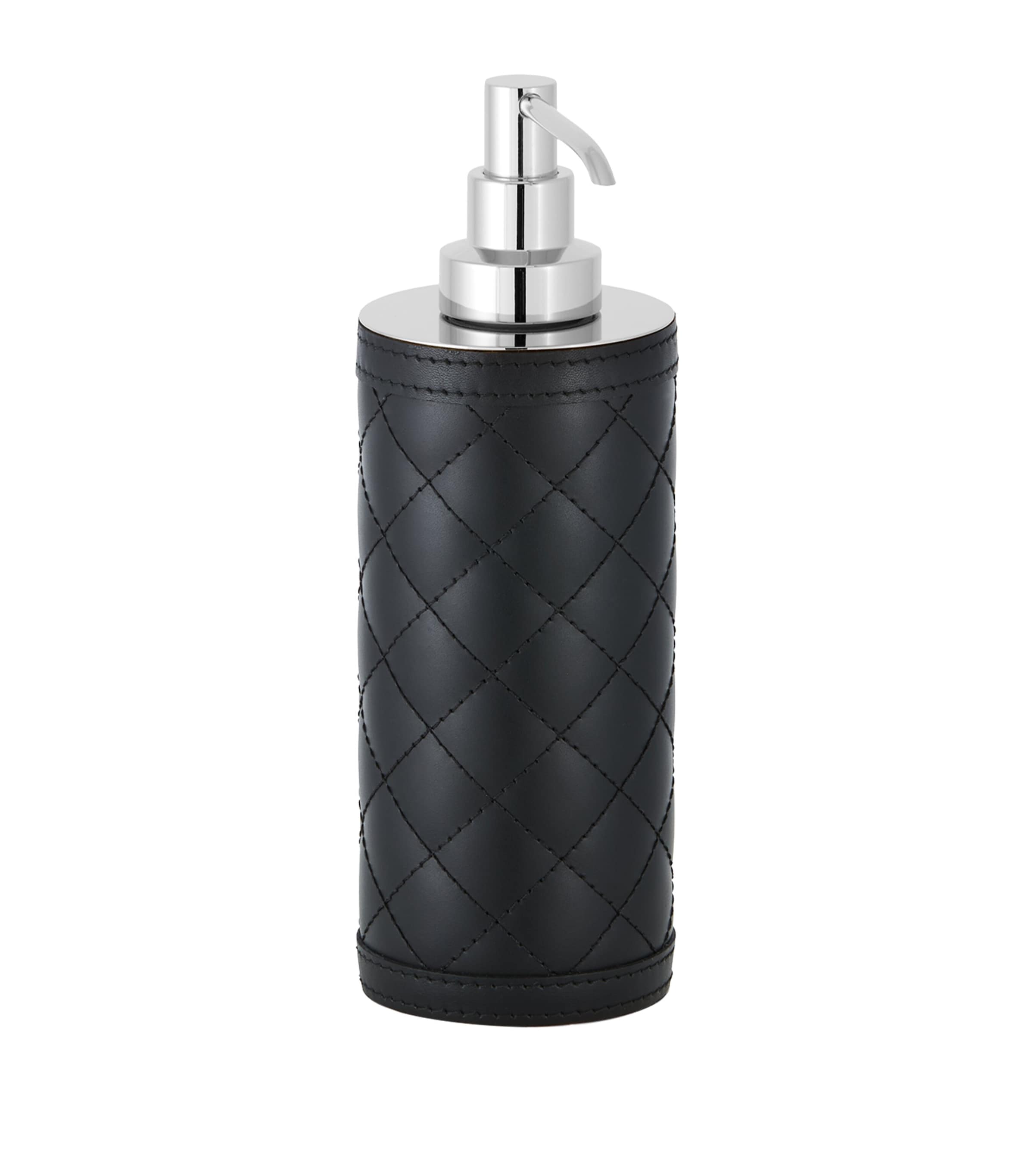 Riviere Quilted Soap Dispenser In Black