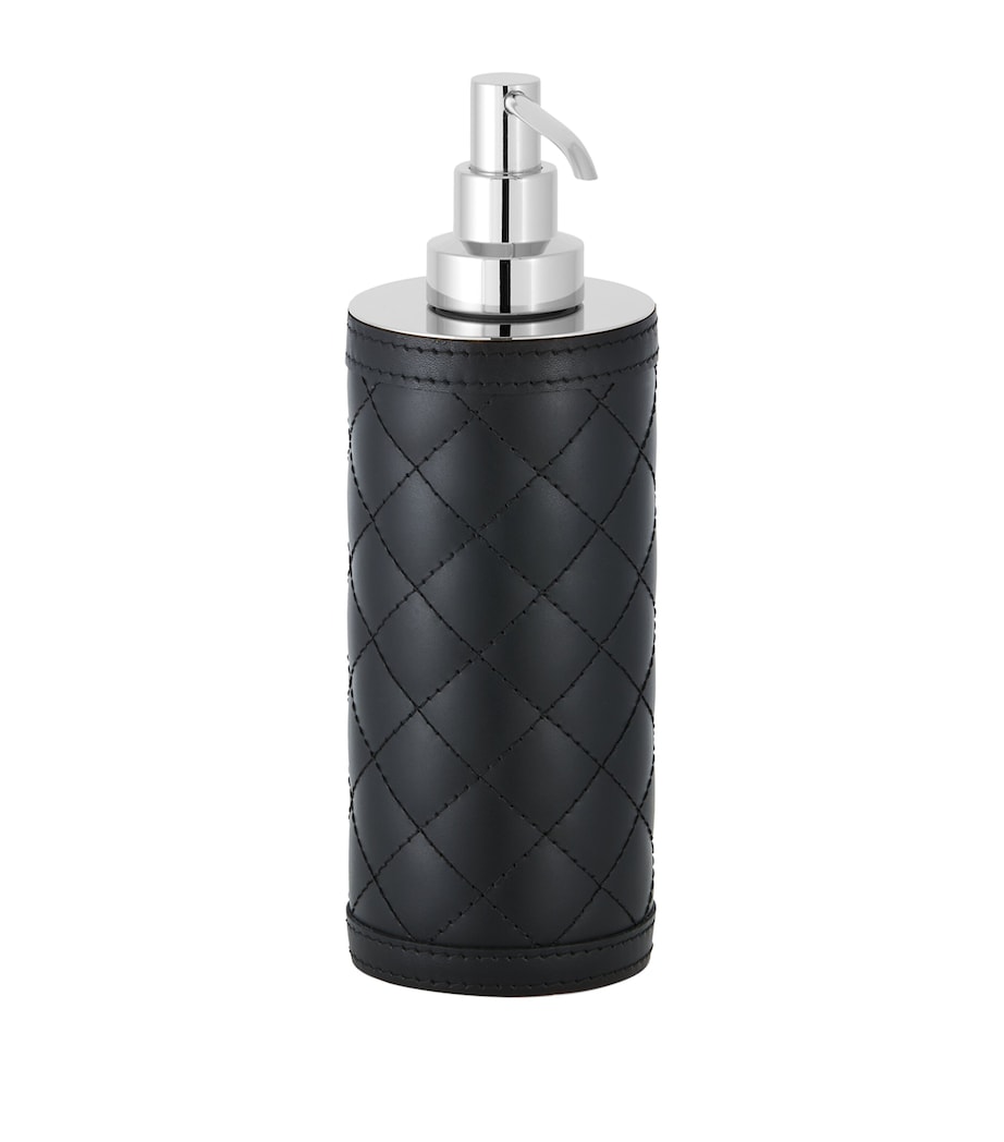 Quilted Soap Dispenser BLACK Image 1