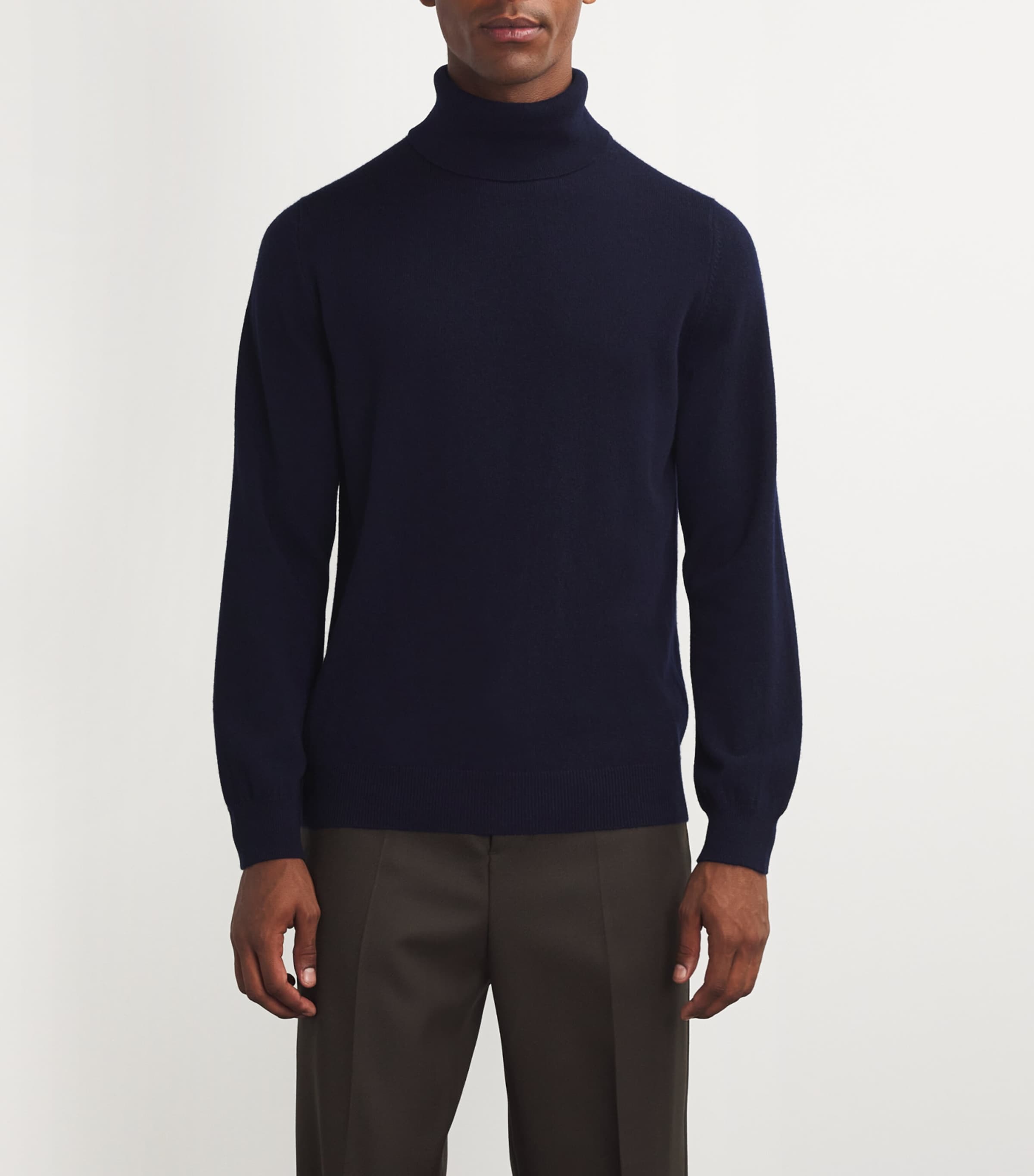 Cashmere Rollneck Sweater T&D NAVY Image 3