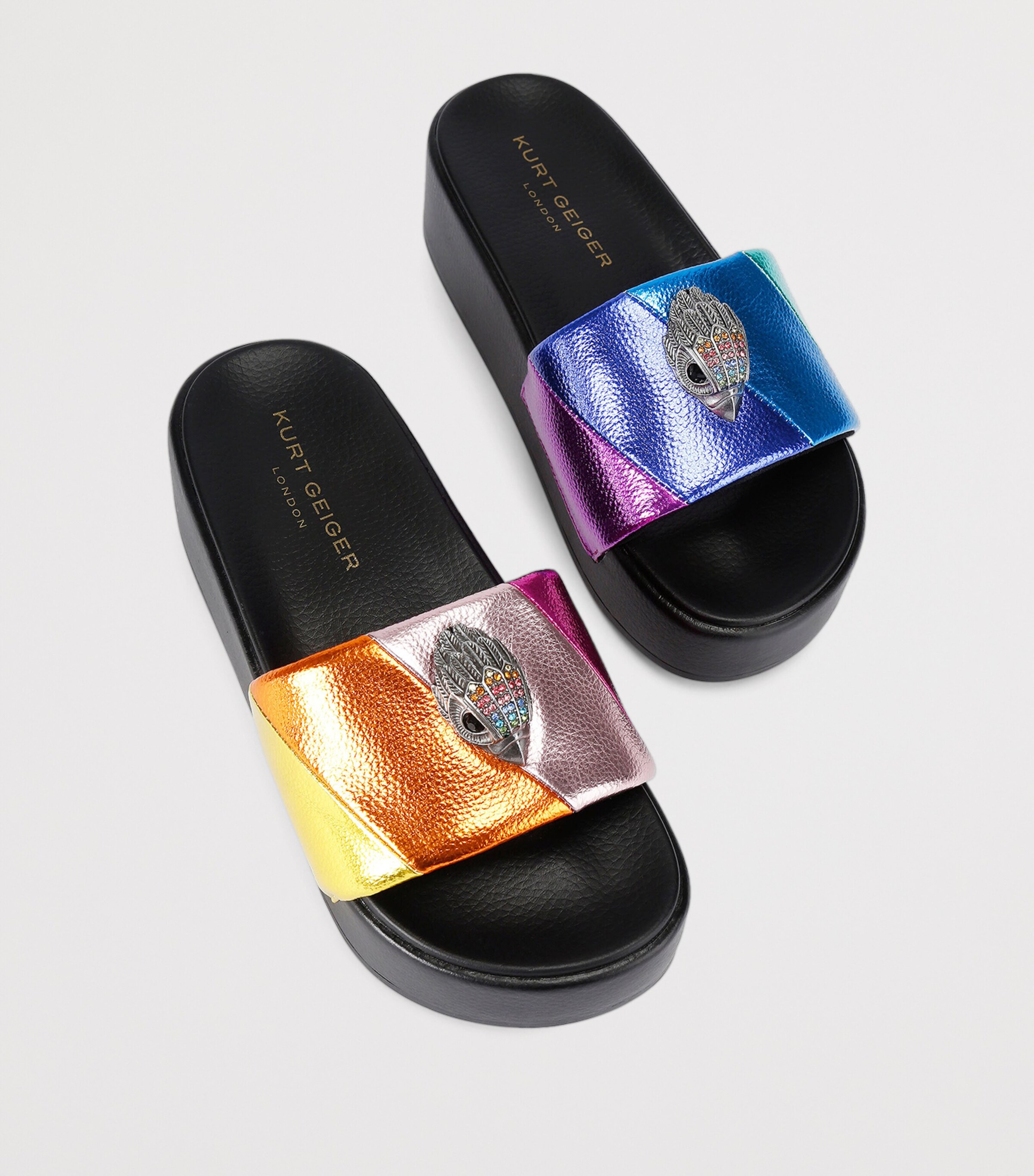 Kurt Geiger London Meena Eagle Platform Slides Mult/other Image 4