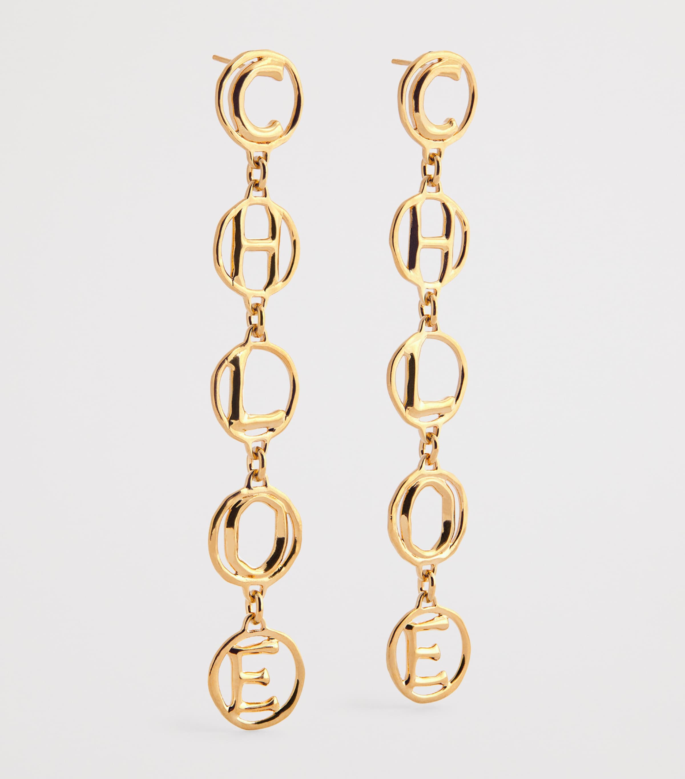 Script Earrings VINTAGE GOLD Image 2