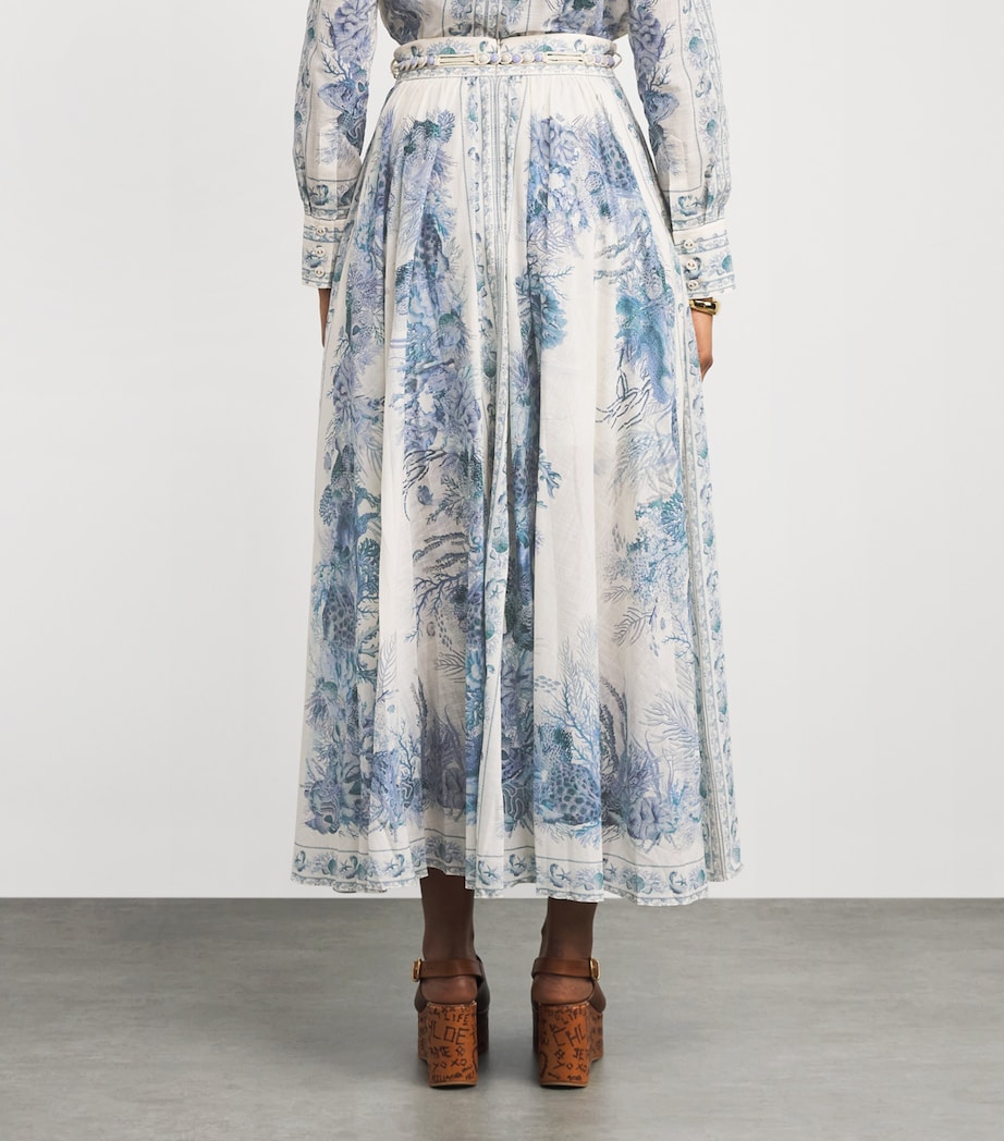 Cotton Wanderlust Midi Skirt BLUE TOILEBLTL Image 4