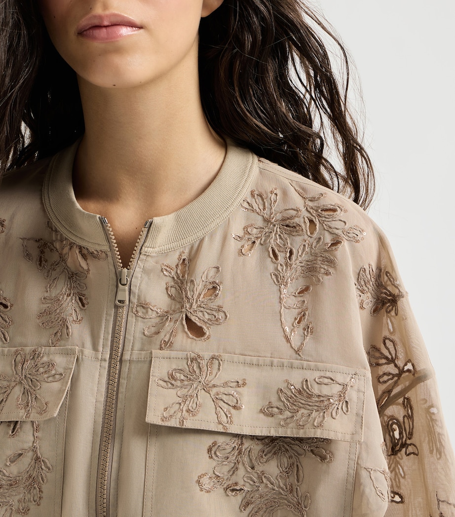 Brunello Cucinelli Womens Cotton Organza Jacket Image 4