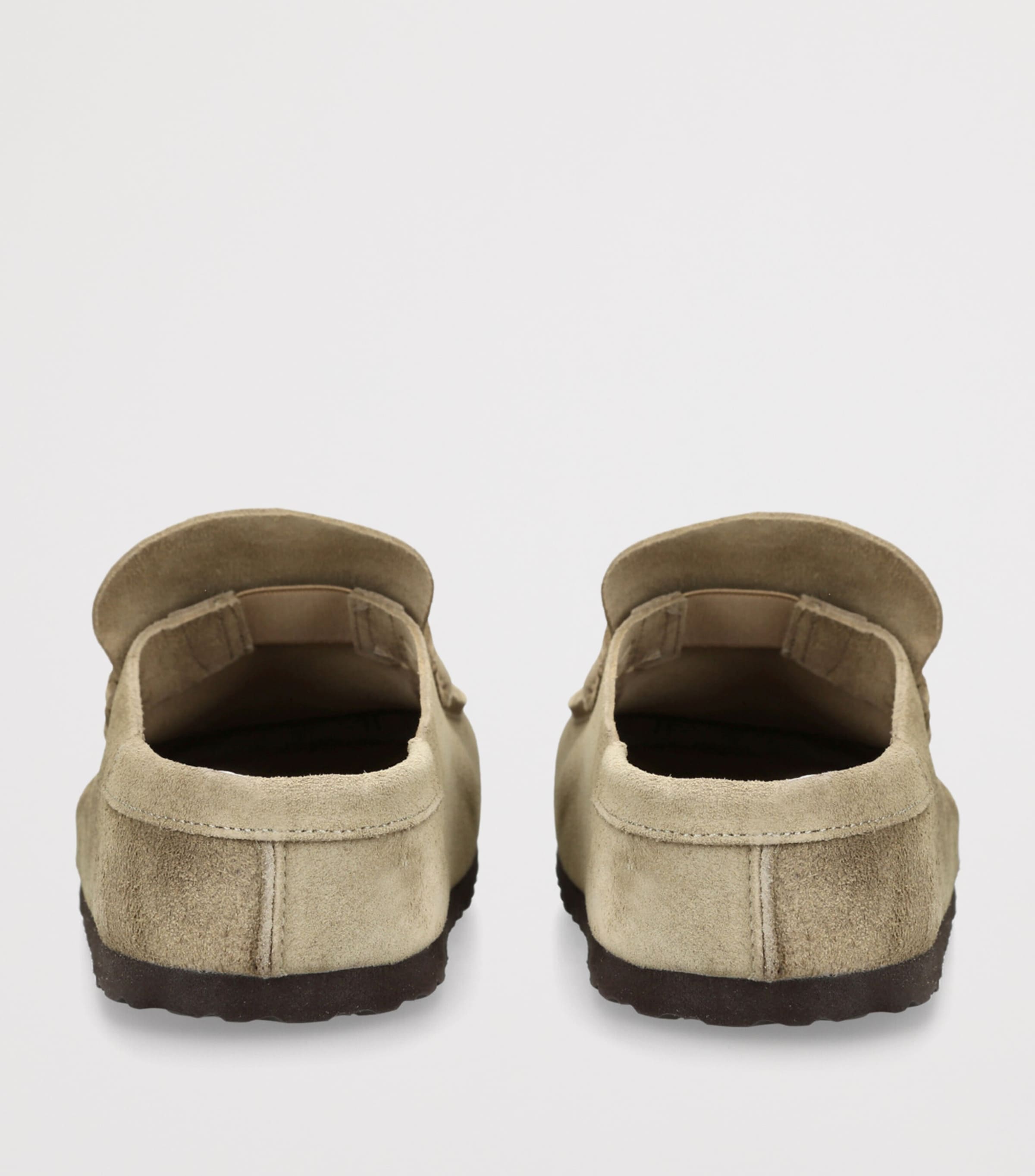 Birkenstock Suede Naples Wrapped Clogs Taupe Image 2