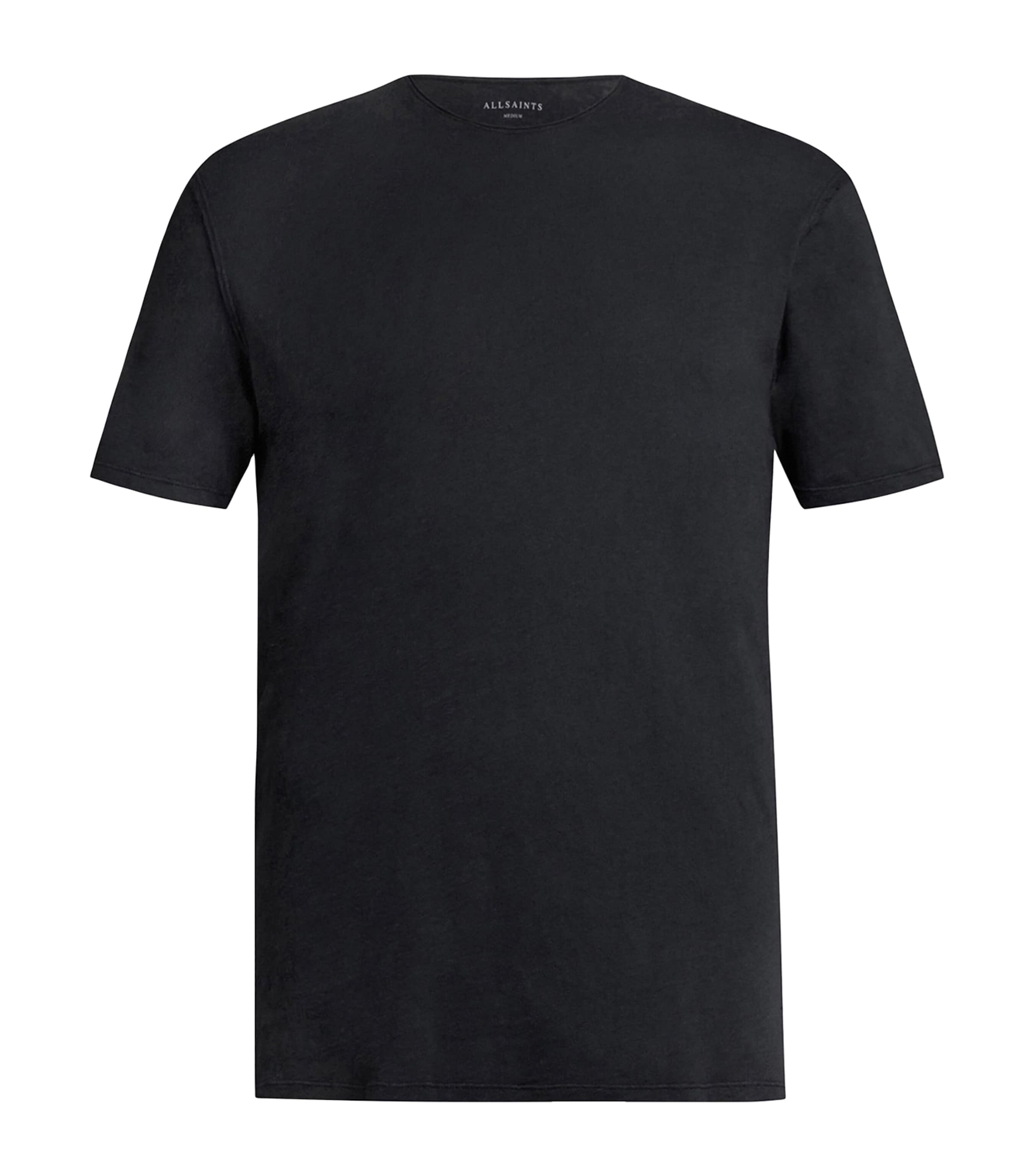 Allsaints Isac Crew-neck Oversized Organic-cotton T-shirt In Jet Black