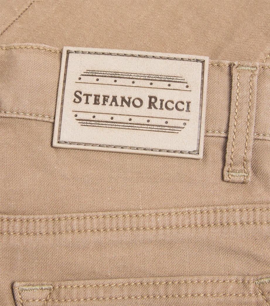 Stefano Ricci Kids Straight Jeans (4-16 Years) Beige Image 3