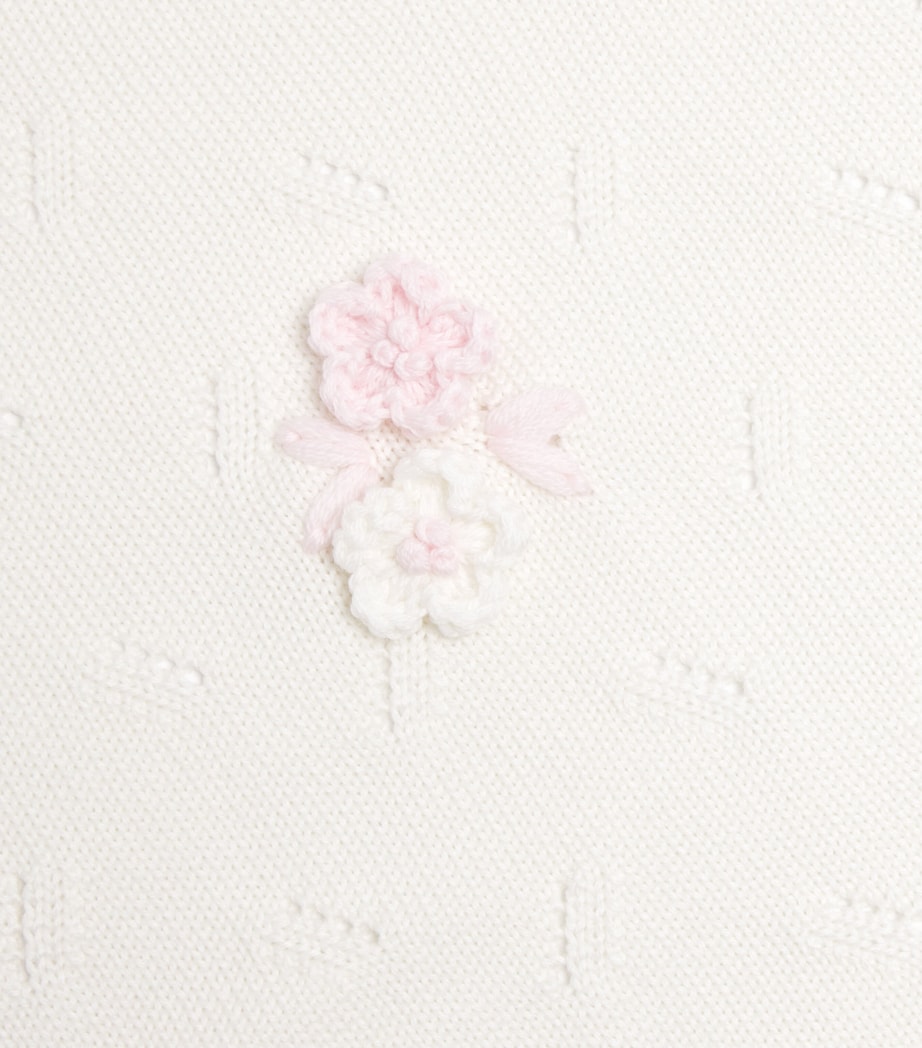 Wool Floral-Appliqué Blanket (60cm x 90cm) BL Image 2