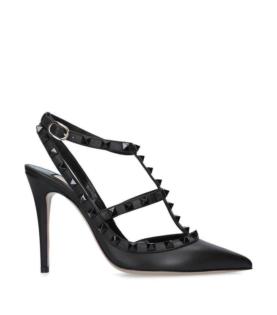 Leather Rockstud Heels 100 BLACK/COMB Image 3