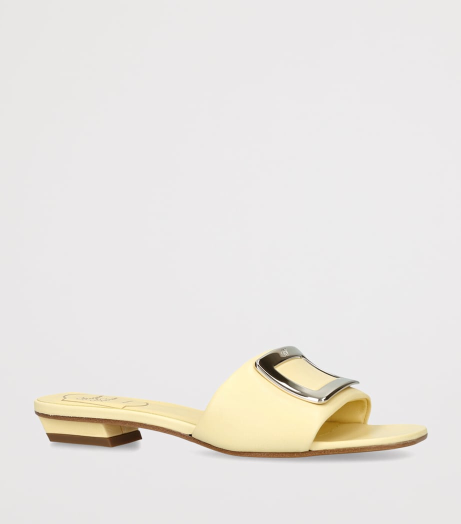 Roger Vivier Leather Belle Vivier Mules 20 Yellow Image 3