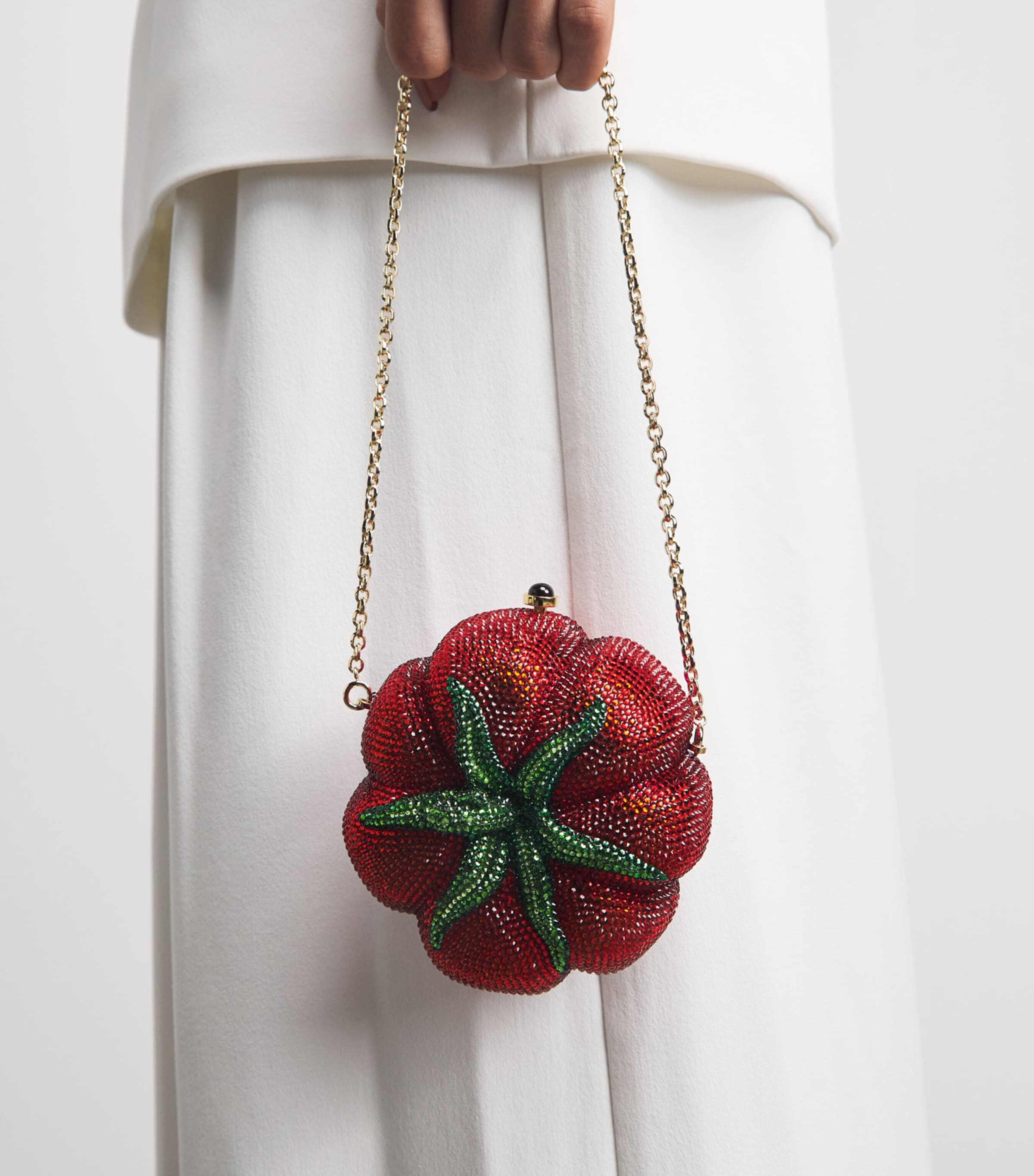 Judith Leiber Embellished Tomato Clutch Bag Chmpg Light Siam Mul Image 4