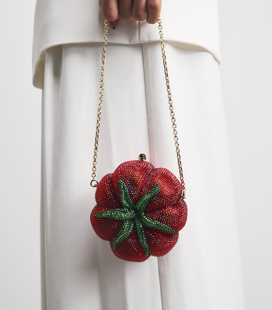 Judith Leiber Embellished Tomato Clutch Bag Chmpg Light Siam Mul Image 4