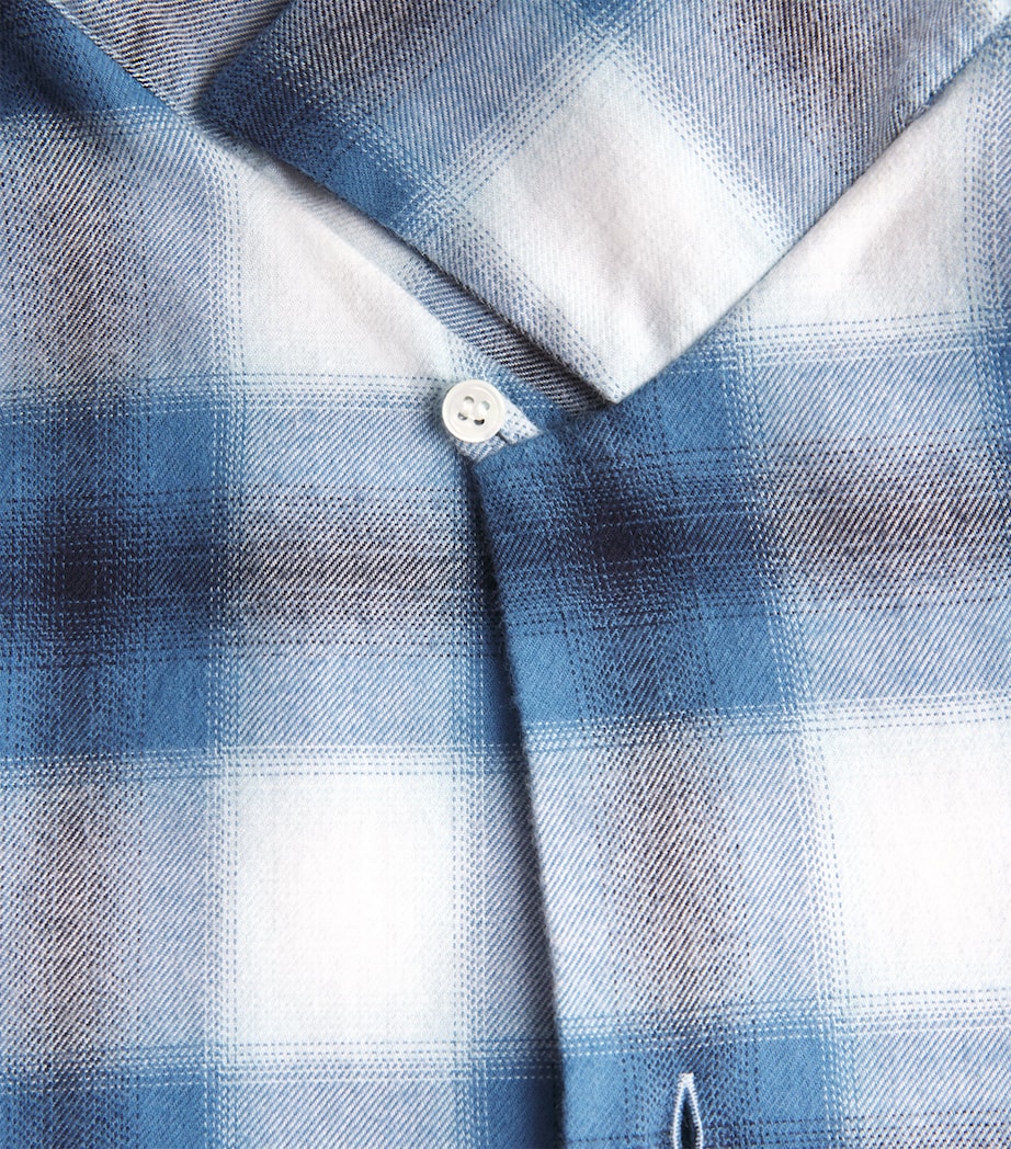 Brushed Gradient-Check Overshirt AIRFORCE BLUE 842 Image 5