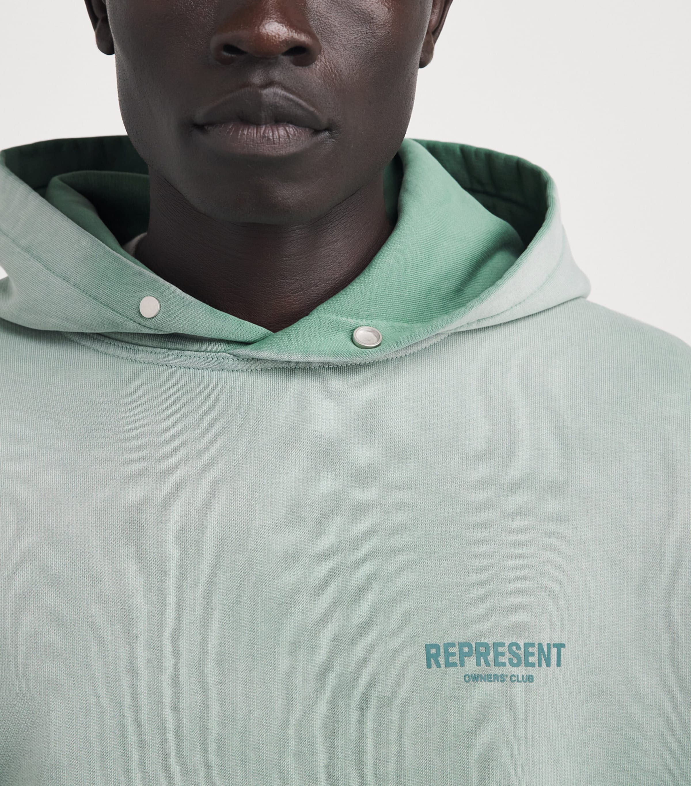 Represent Mens Owners Club Hoodie Washed Aloe Image 3