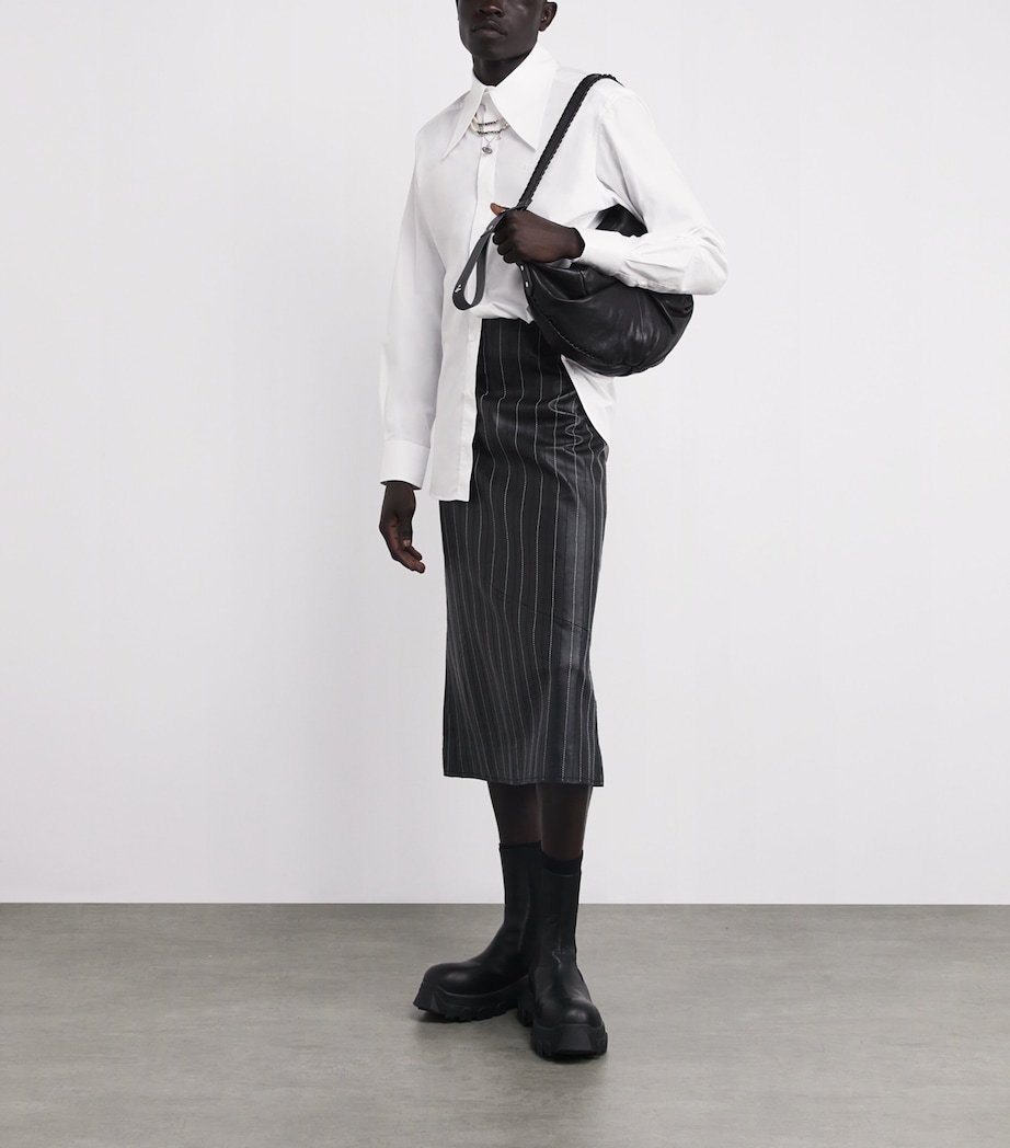 Cotton Tuxedo Shirt A401 WHITE Image 2