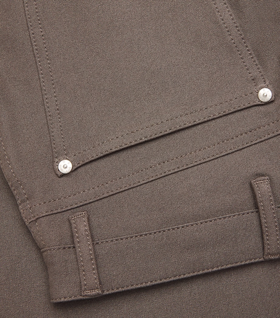 Stretch-Gabardine Bond Trousers MUSHROOM Image 5