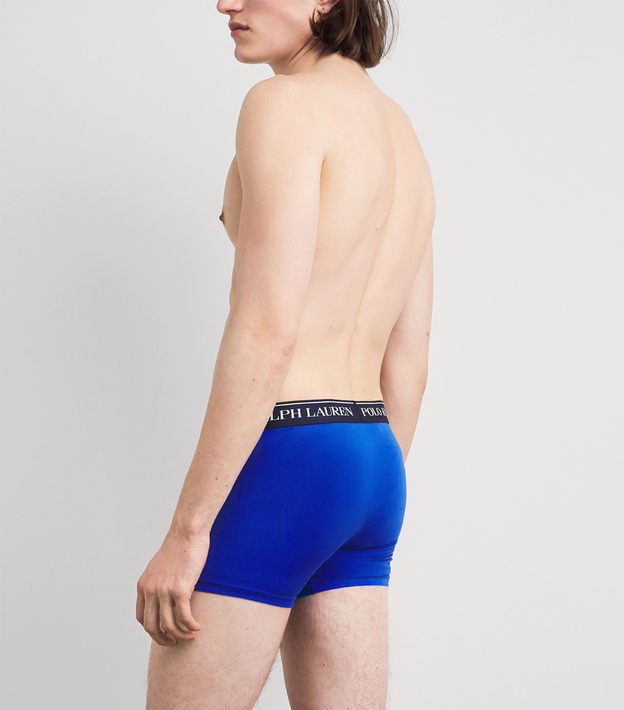 Polo Ralph Lauren Mens Stretch-Cotton Classic Trunks (Pack of 5) Wht/nvy/tan/irs Blu/ Image 3