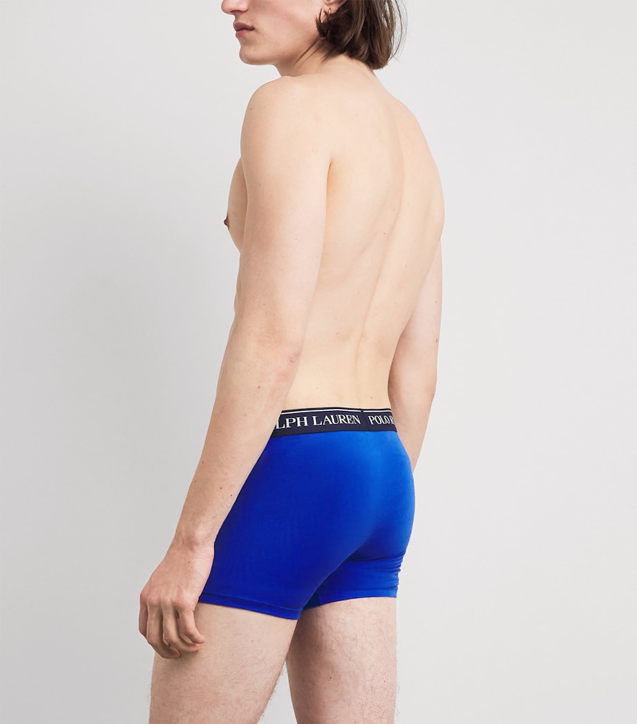 Polo Ralph Lauren Mens Stretch-Cotton Classic Trunks (Pack of 5) Wht/nvy/tan/irs Blu/ Image 3