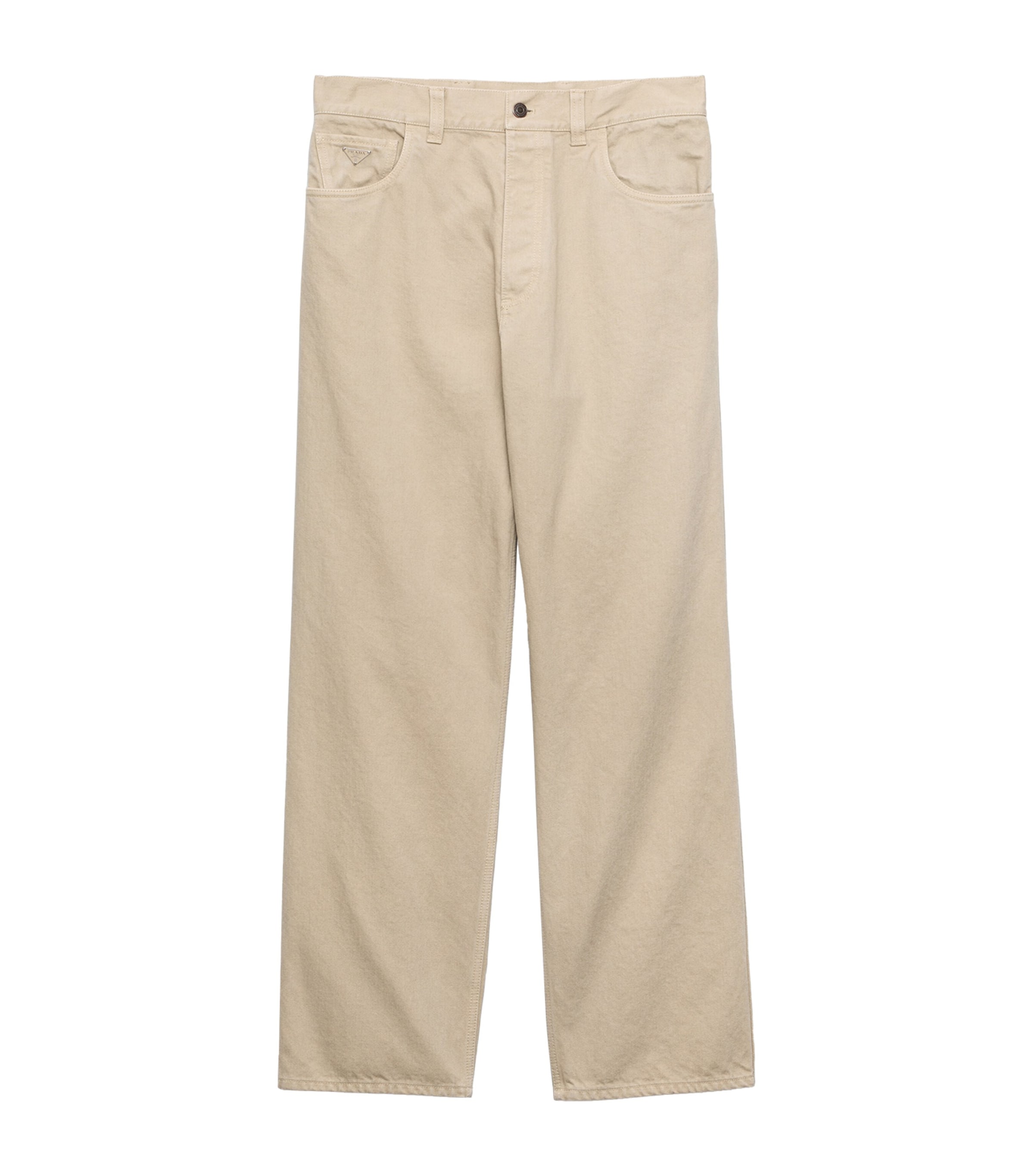 Prada Mens Old Denim Straight Jeans Neutral Image 1