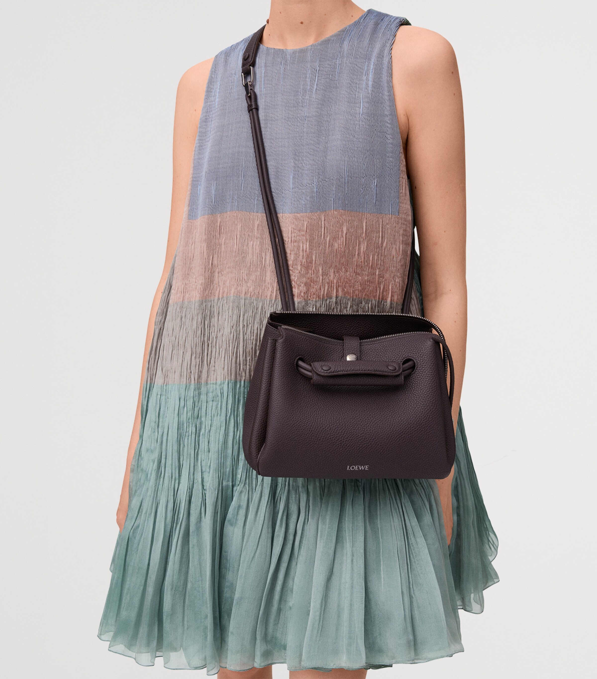 LOEWE Small Calfskin Madrid Shoulder Bag Dark Ebony Image 15