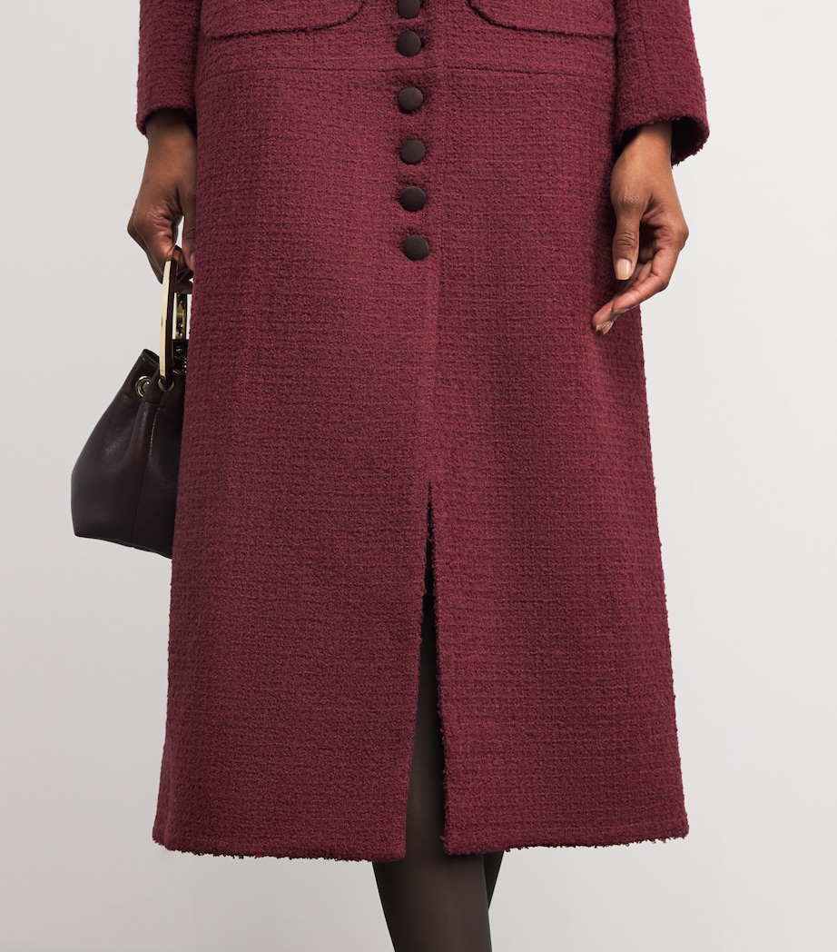 Wool-Blend Imperial Coat BURGUNDY Image 4