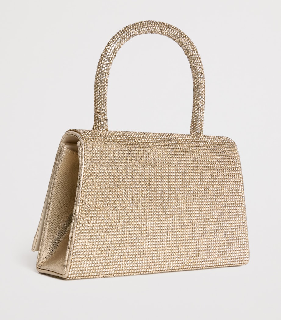 Embellished Bow Top-Handle Bag M-GOLD Image 2