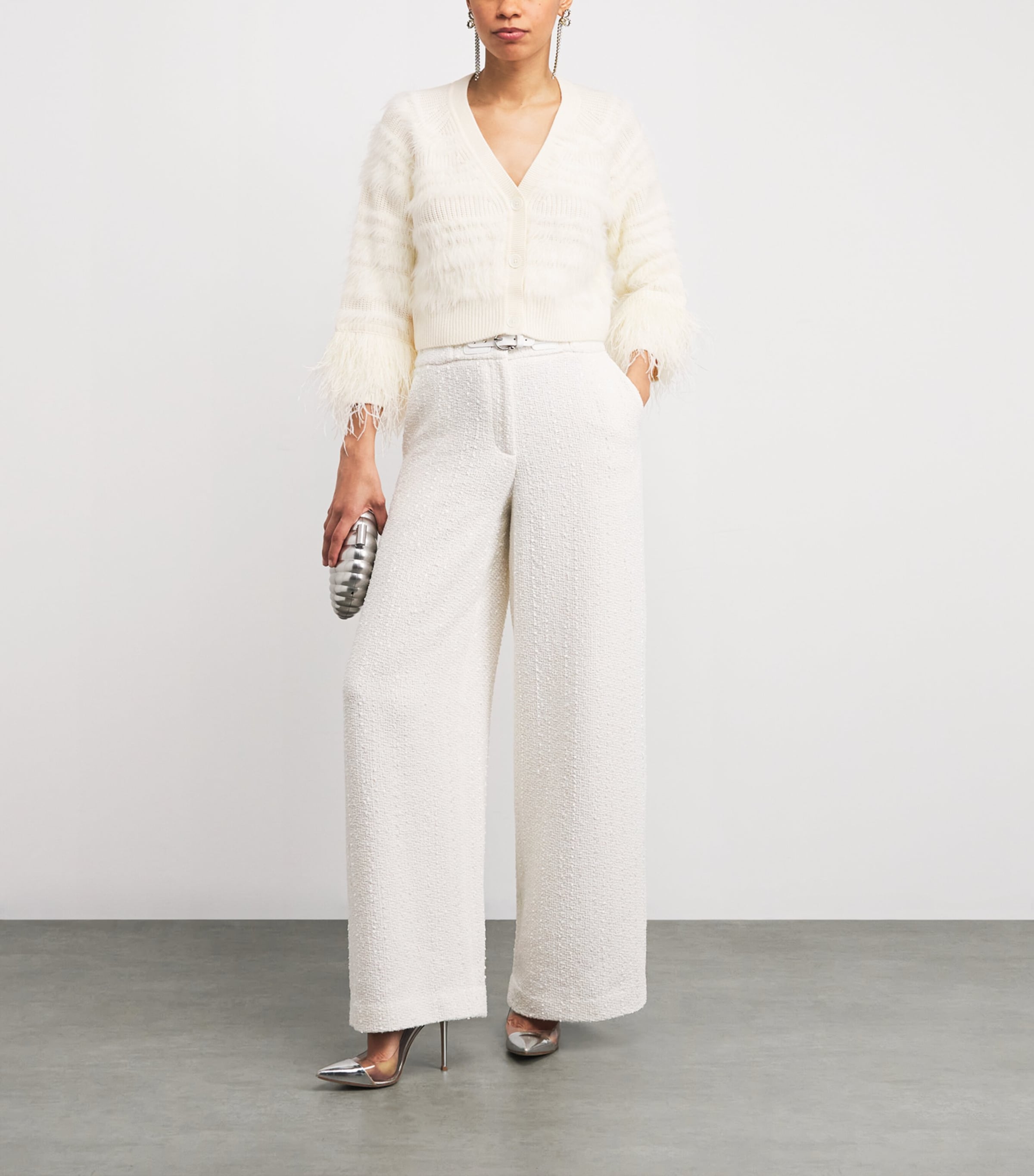 Wool-Blend Vivica Cardigan IVORY Image 2