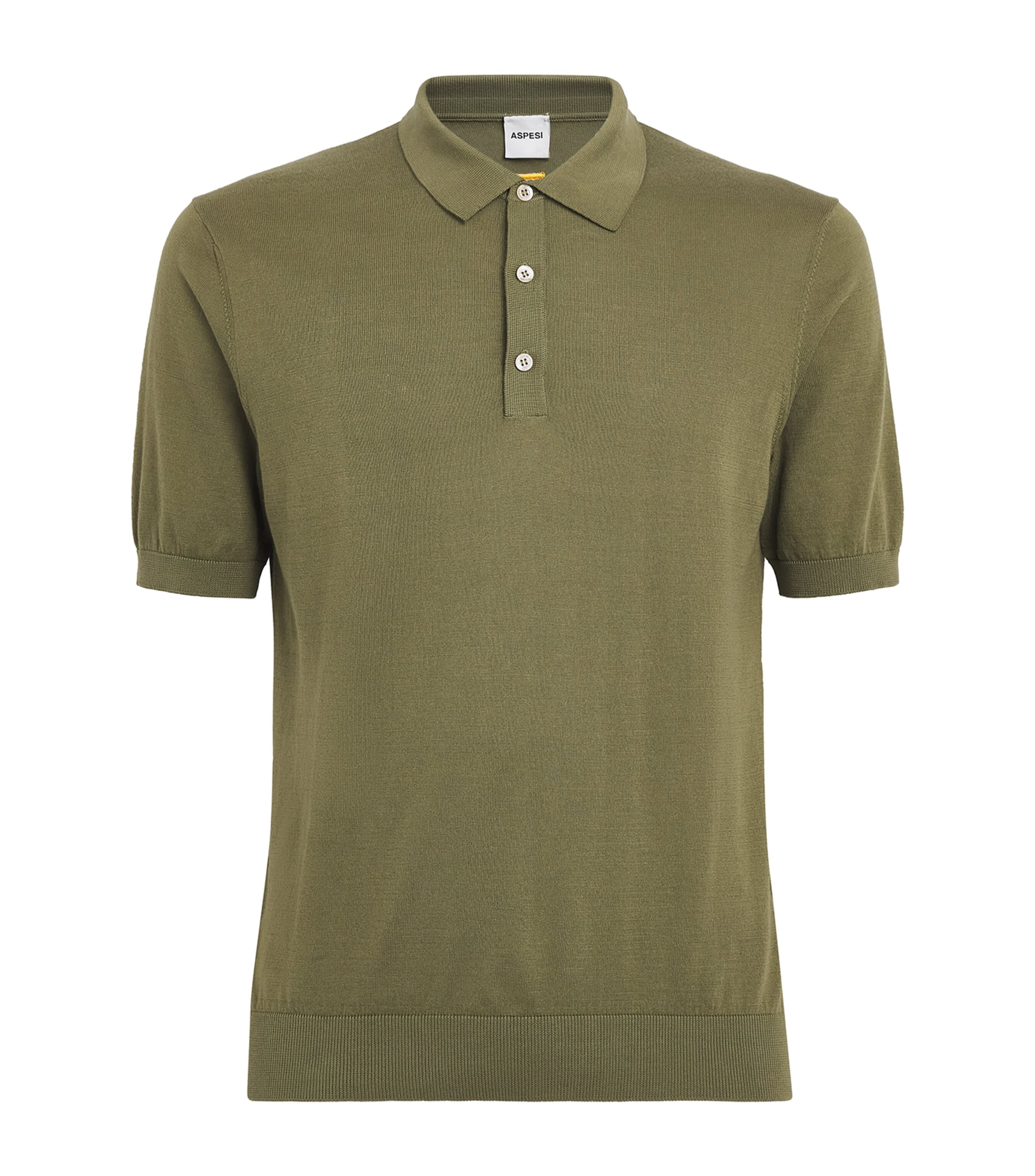 Shop Aspesi Cotton Short-sleeve Polo Shirt In Green
