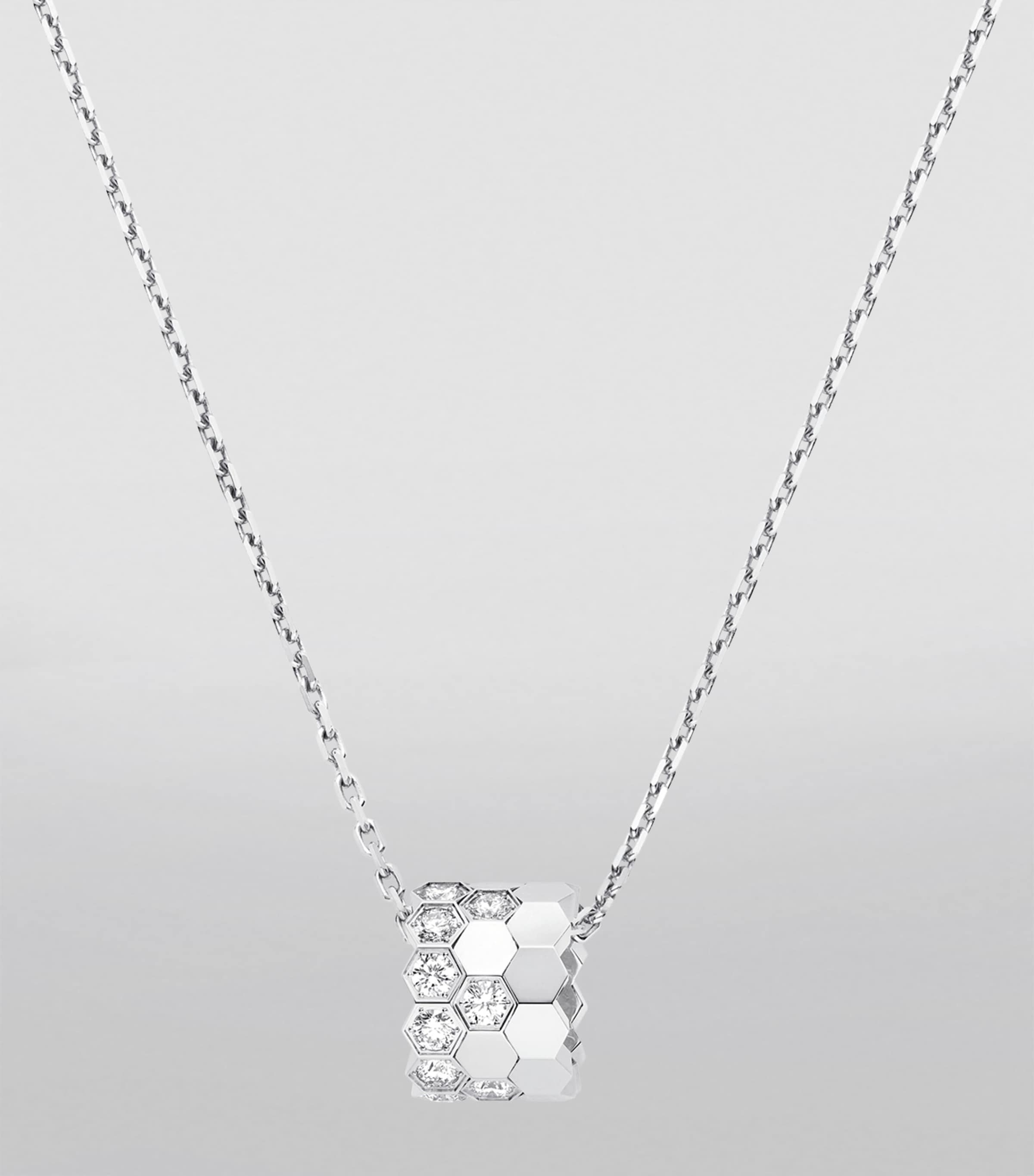 Medium White Gold and Diamond Bee de Chaumet Necklace WHITE GOLD Image 2