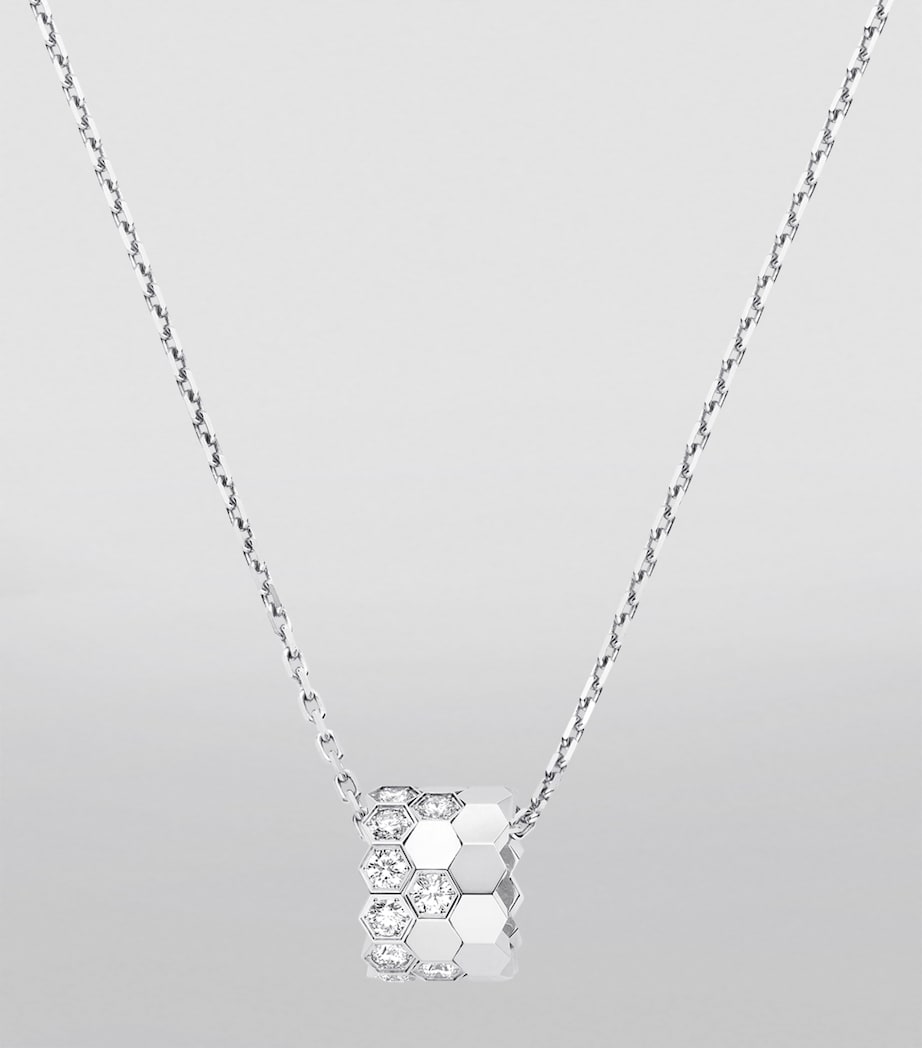 Medium White Gold and Diamond Bee de Chaumet Necklace WHITE GOLD Image 2