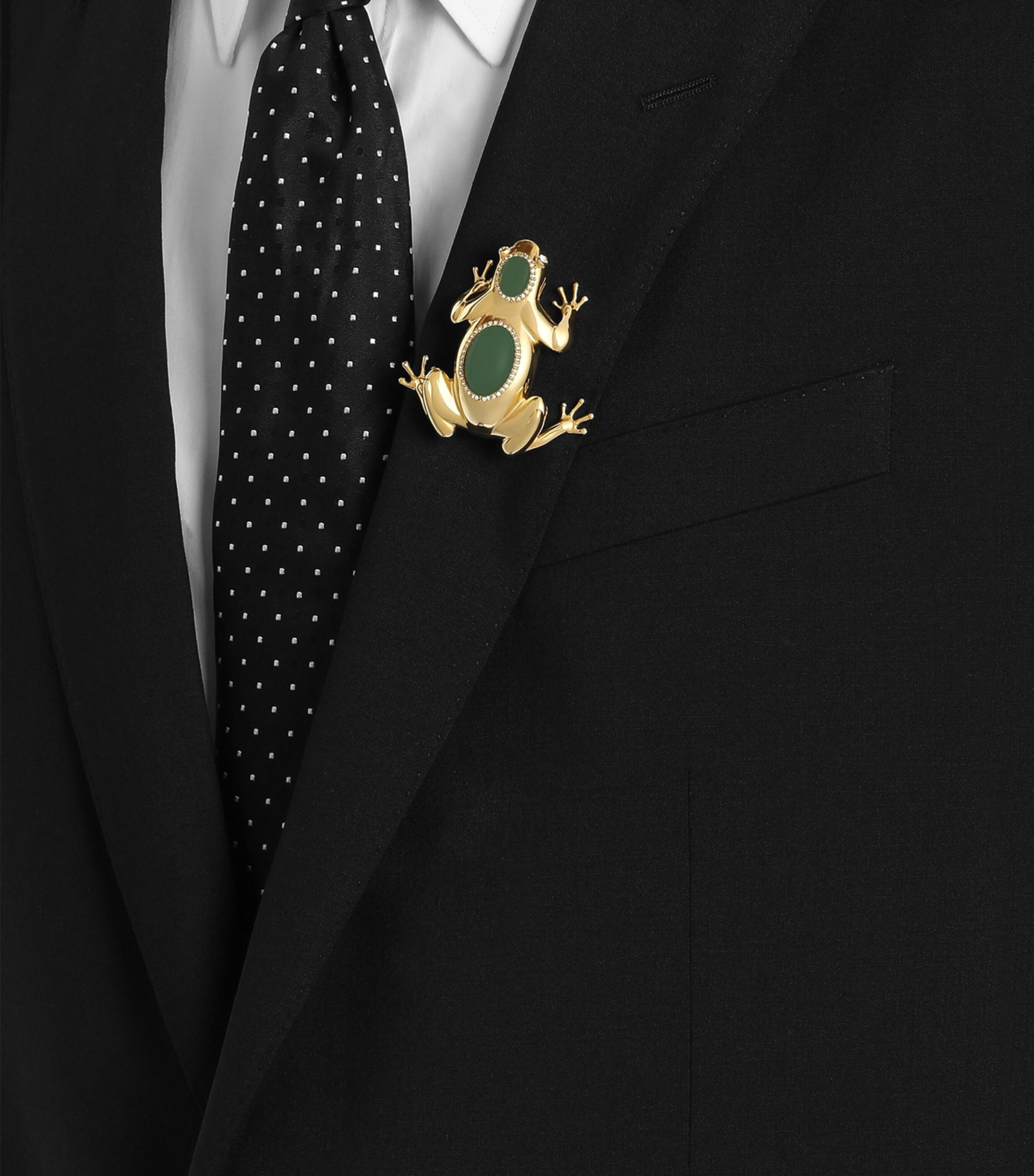 Embellished Frog Brooch ZOO00-GOLD Image 2