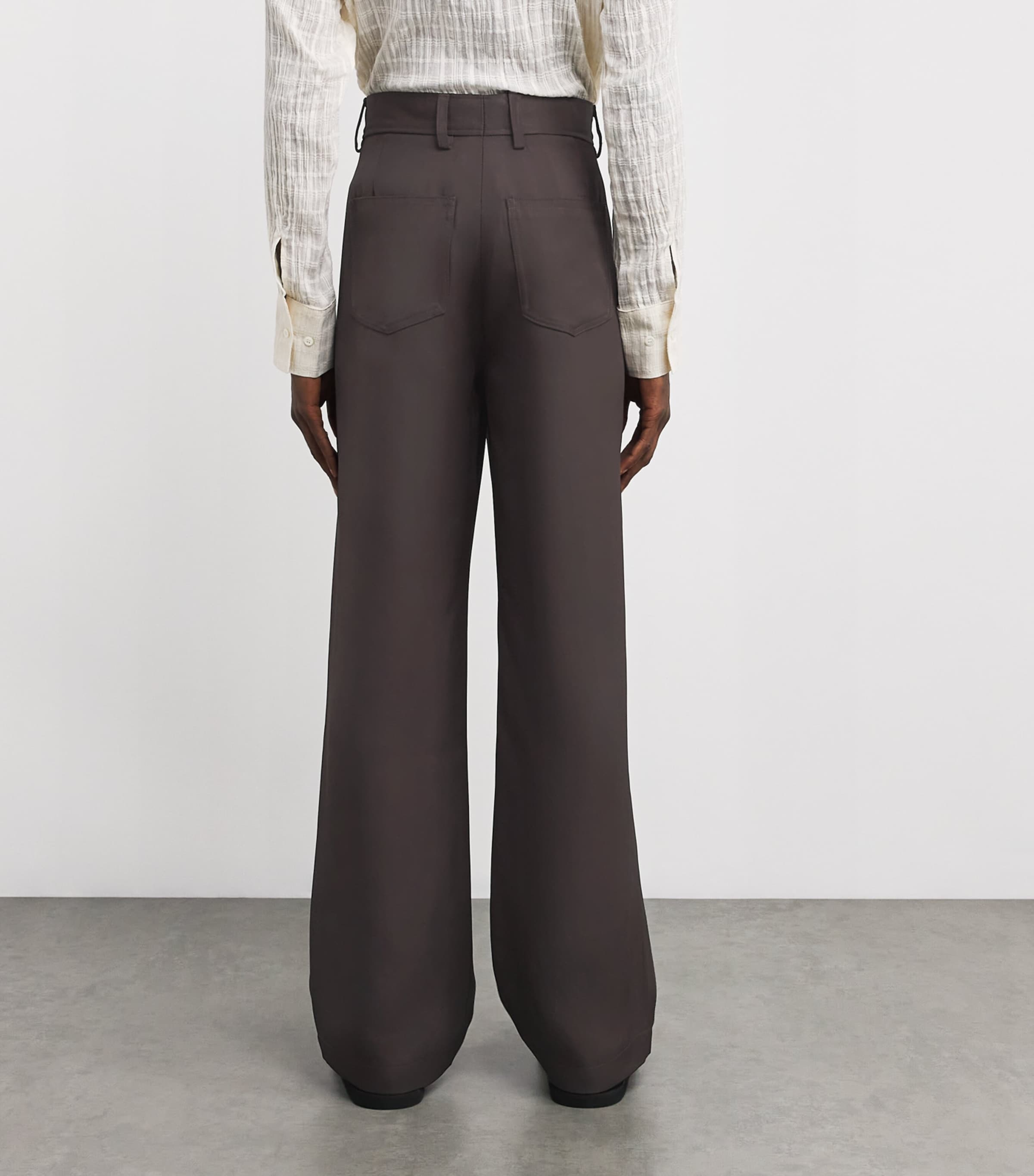 Séfr Mens Twill Richie Tailored Trousers Obsidian Viscose Image 4