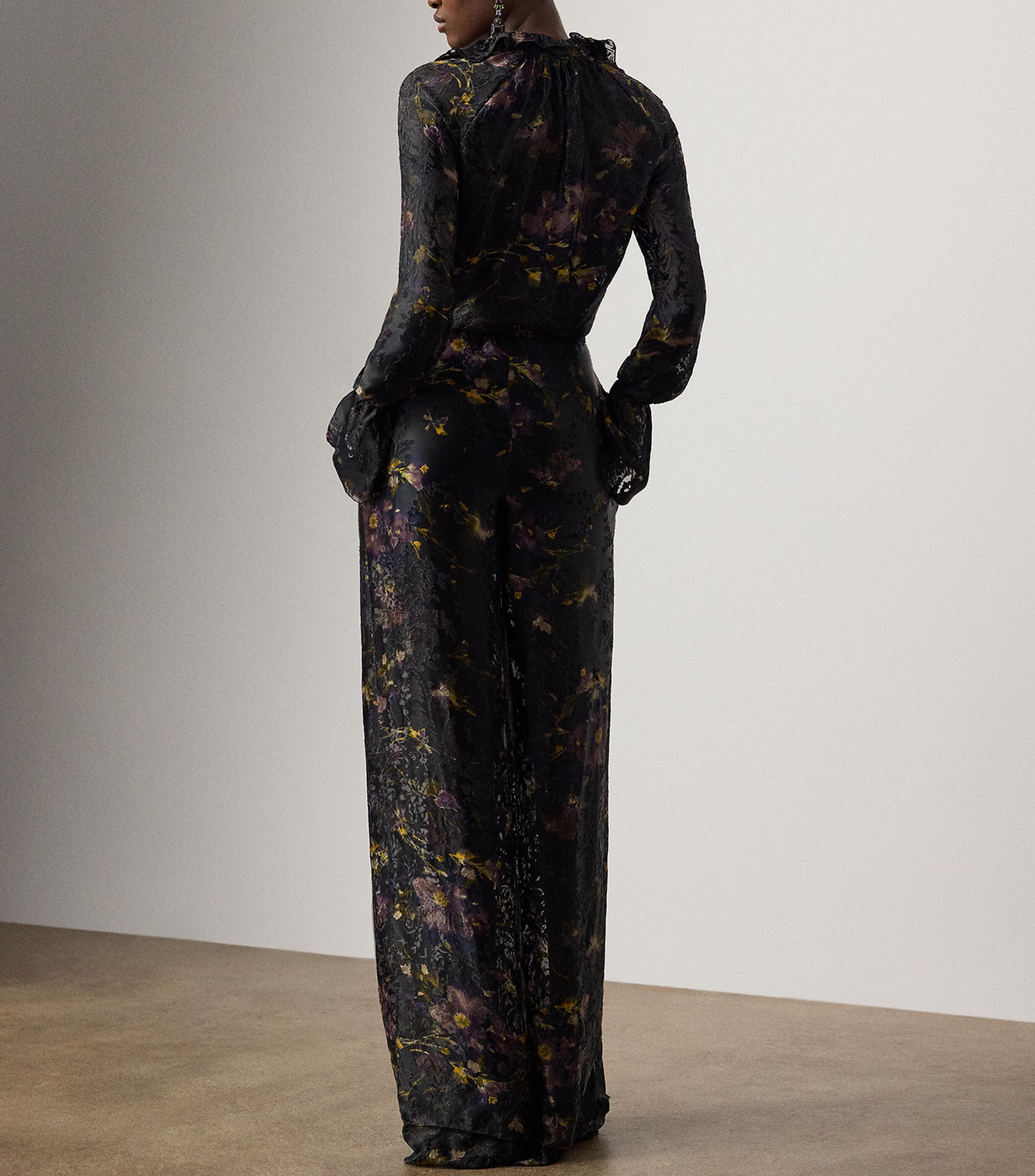 Satin Carol Jumpsuit GREEN MULTI Image 3