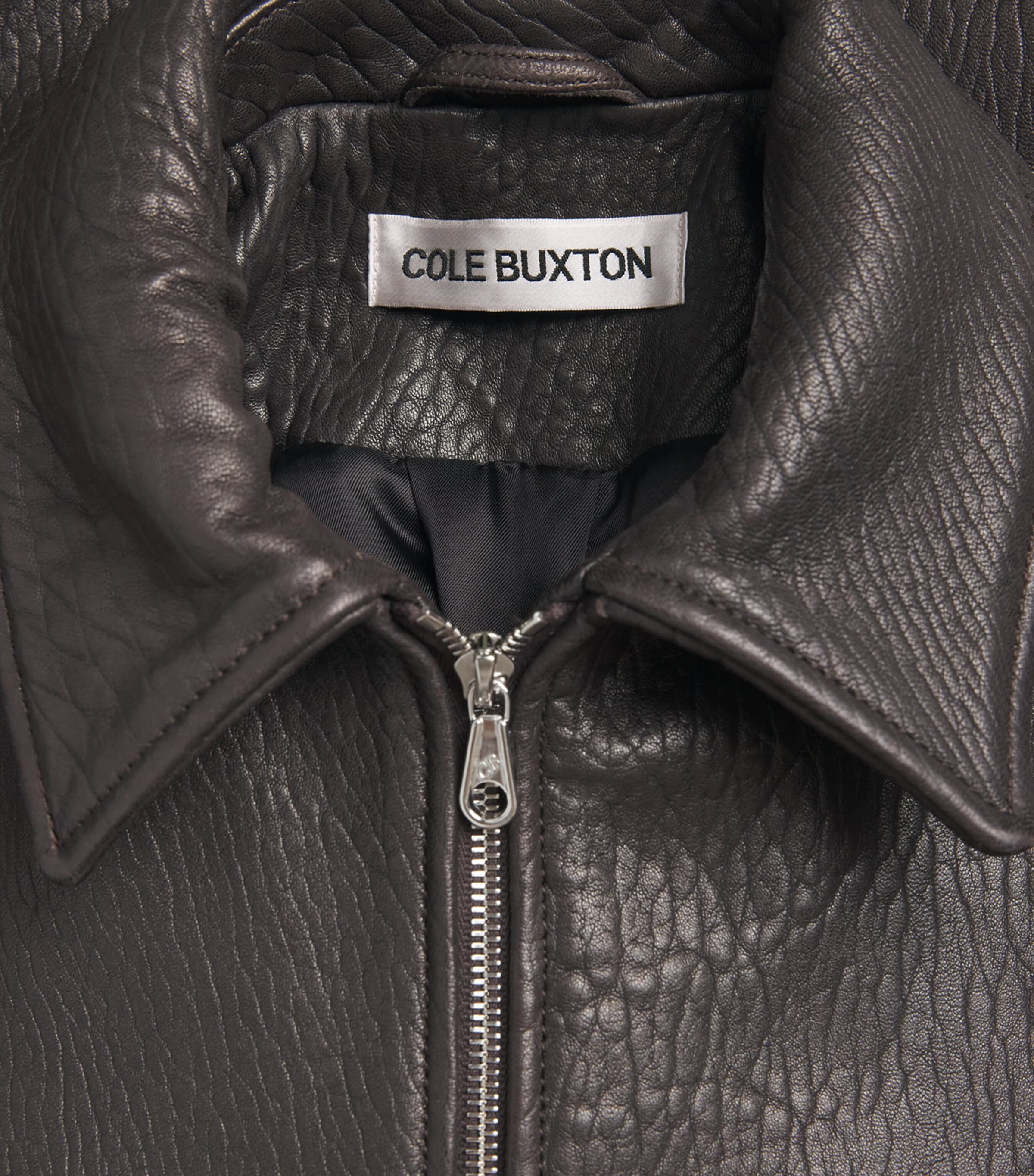 Bomber Shrunken Leather Jacket BROWN 300 Image 5