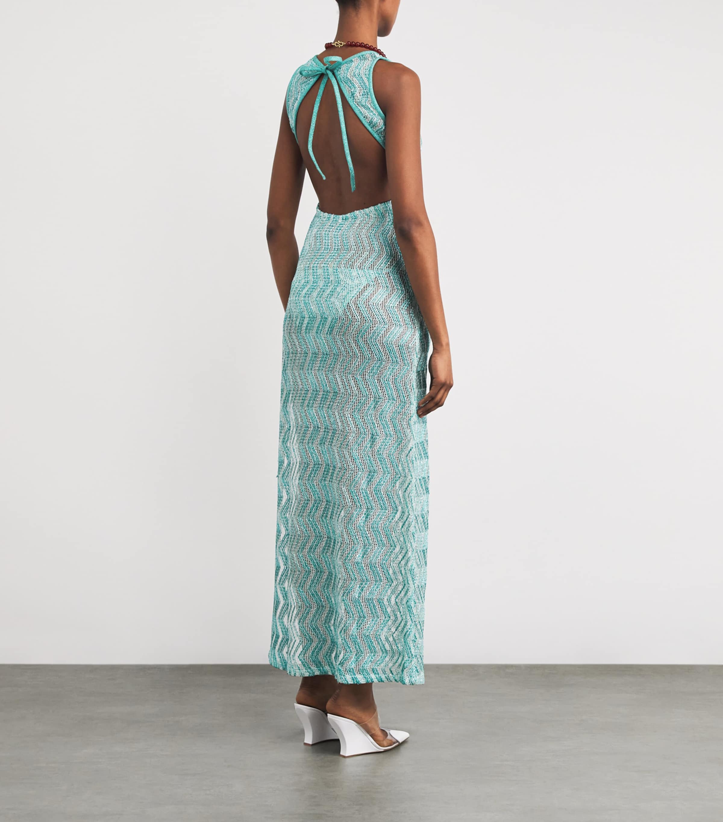 Zigzag Maxi Dress S72PH AQUAMARINE Image 3