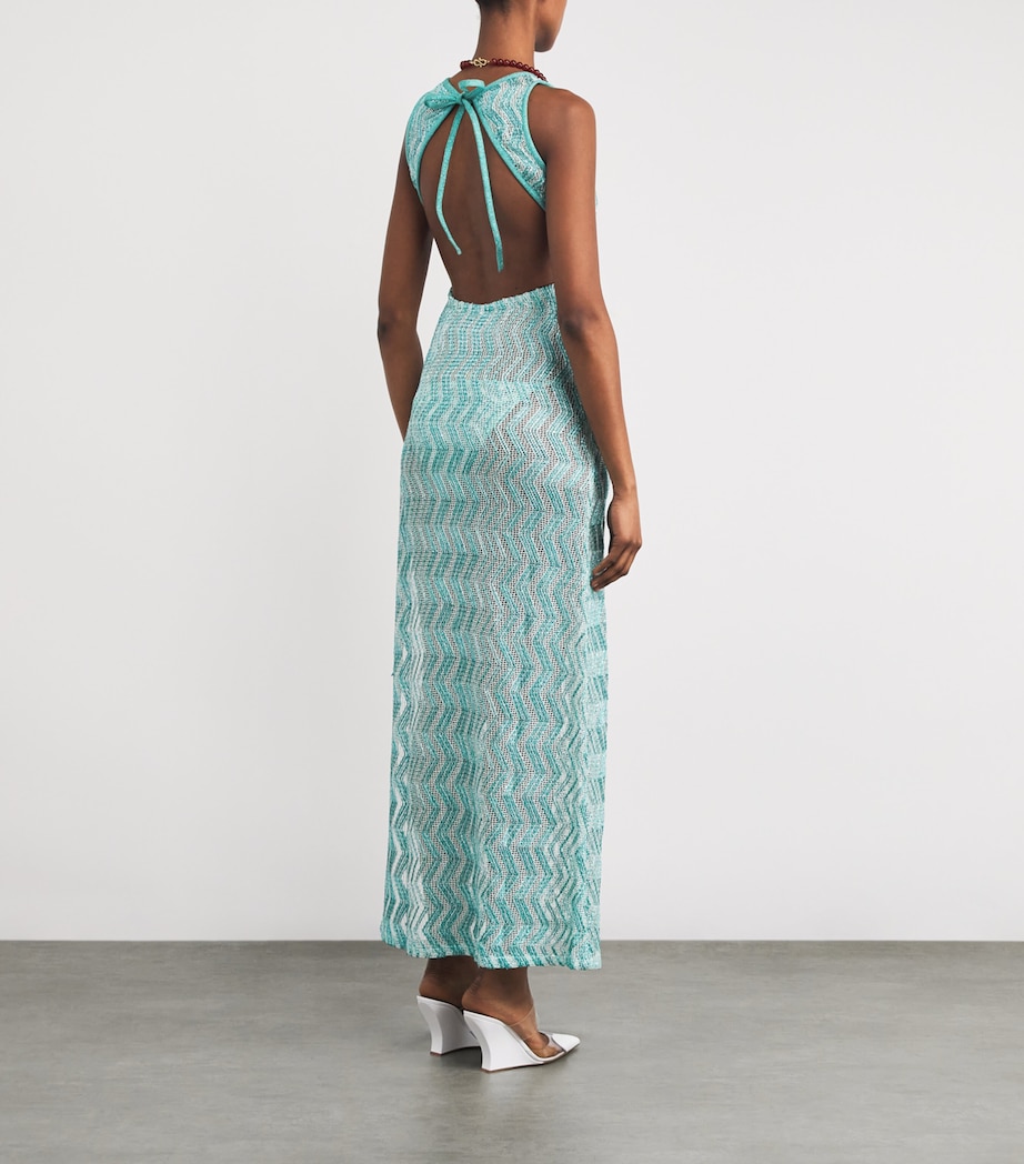 Zigzag Maxi Dress S72PH AQUAMARINE Image 3