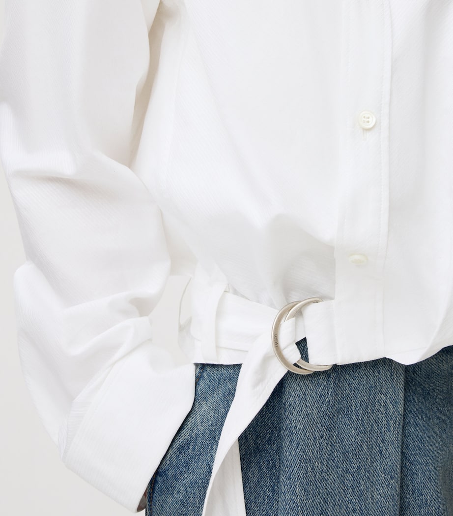 Cotton Asymmetric Shirt WHITE Image 5