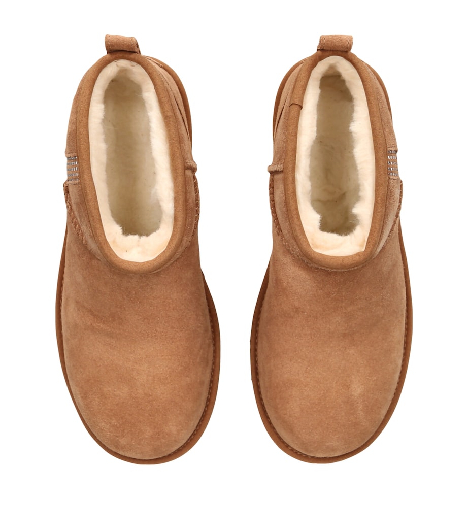 UGG Classic Ultra Mini Bling Ankle Boots Tan Image 4