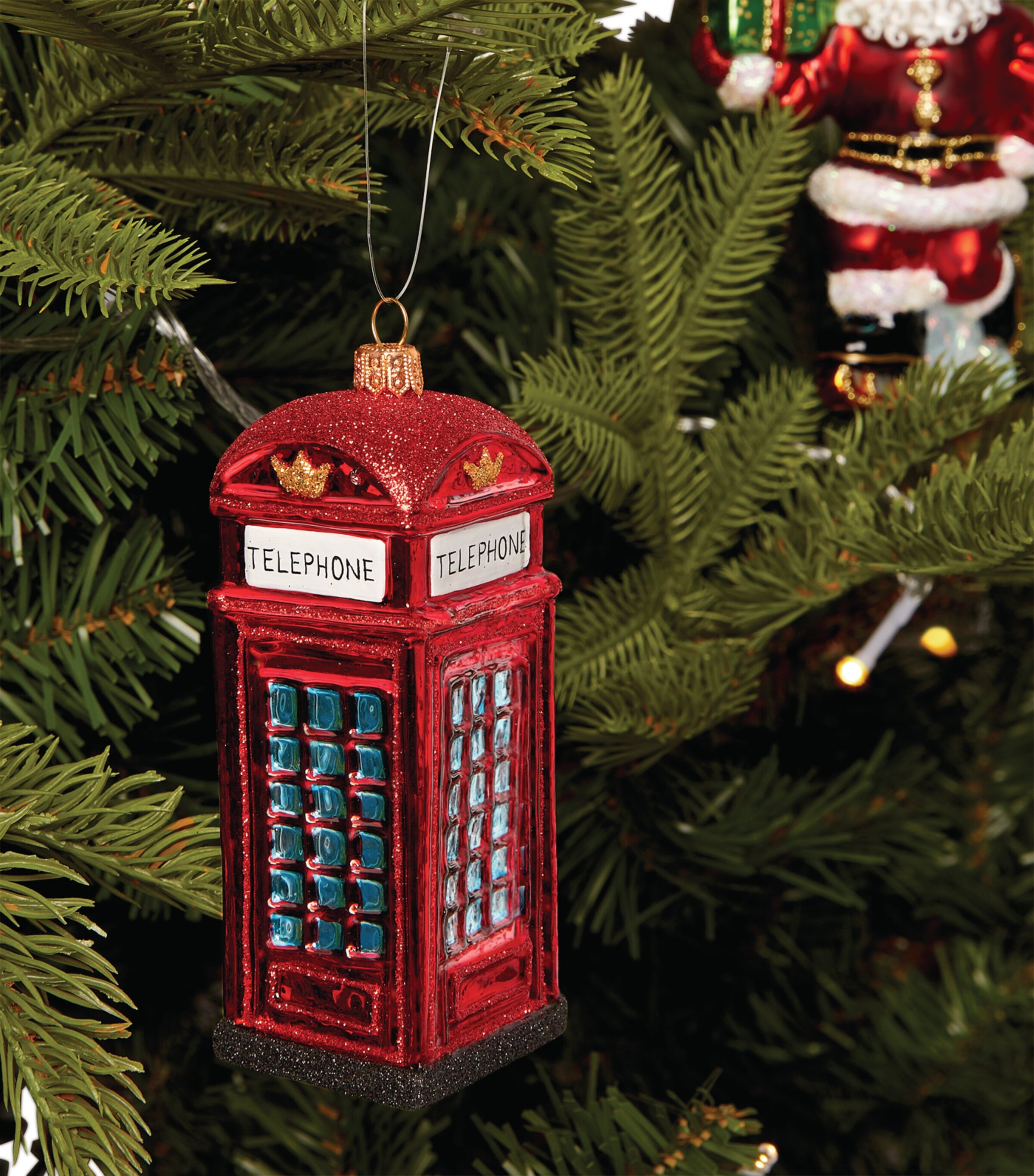 Harrods Telephone Box Christmas Decoration Red Image 3